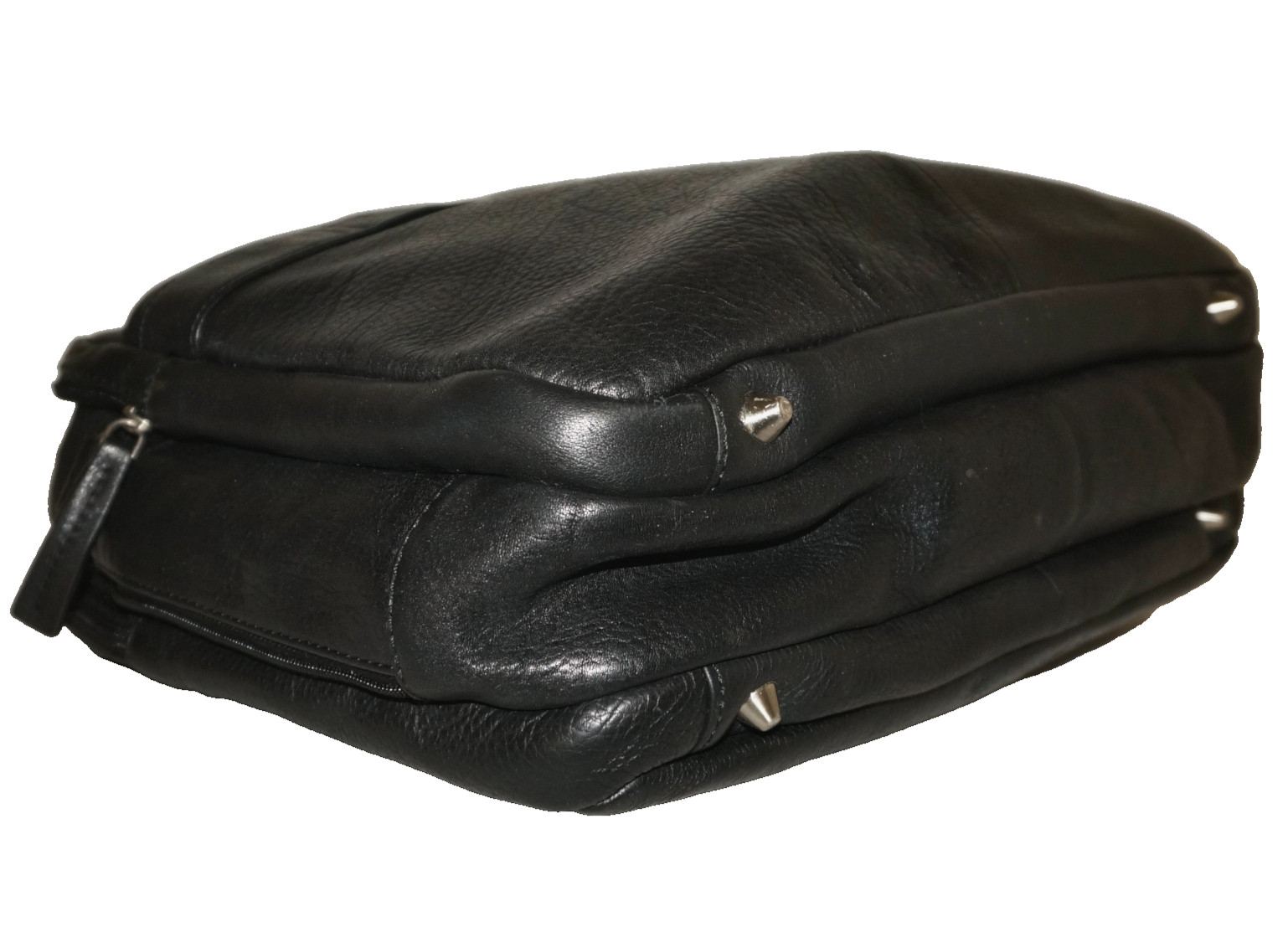 BOSCA Large Black Leather Attache’ Bag 11×15 *NO STRAP