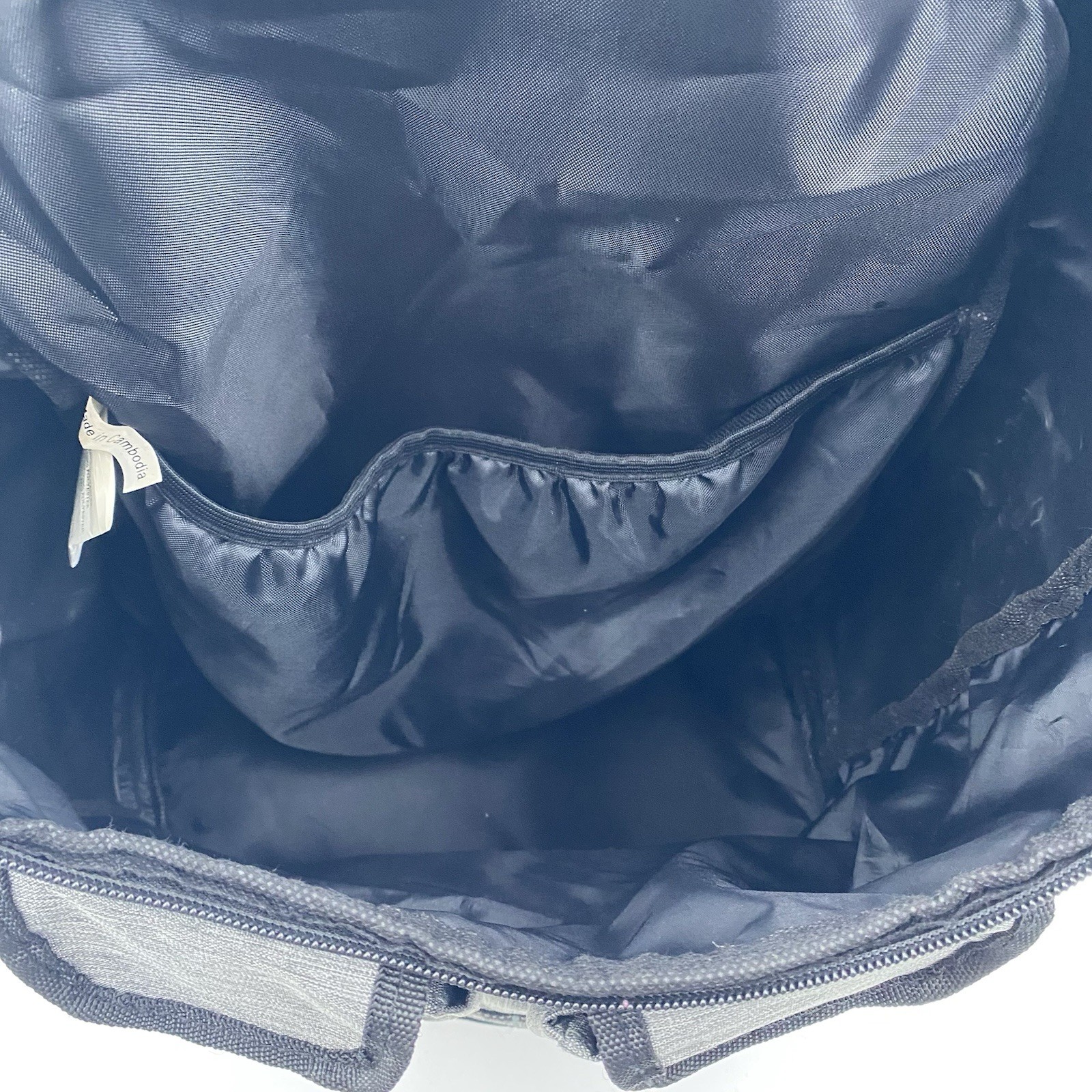 Eastsport Spacious Deluxe Cargo Backpack Heather Gray Black Trim Tech Laptop Bag