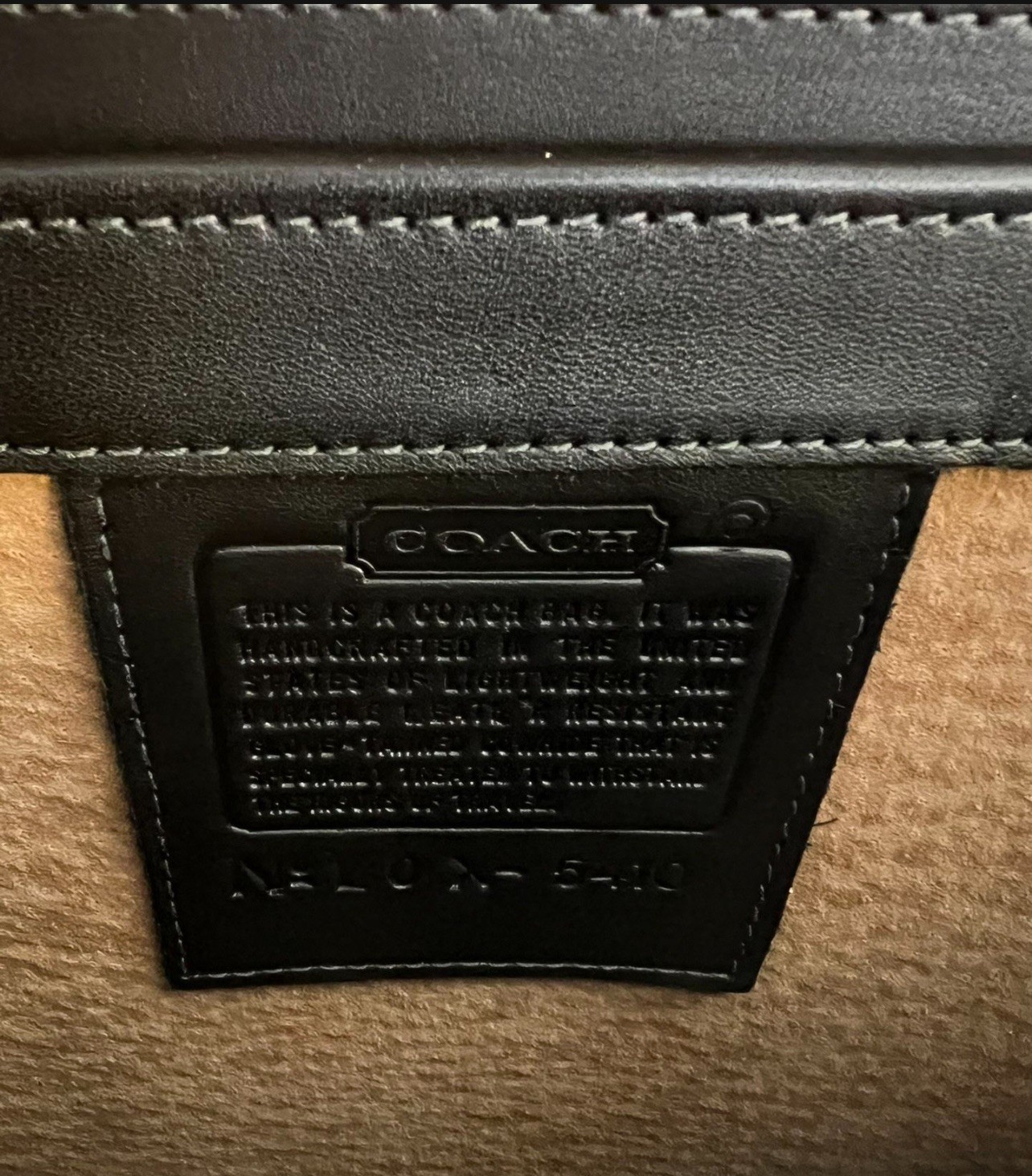 Coach Black Leather Hard Sided 4.5″ Briefcase Rare NOS Vintage Made In The USA.