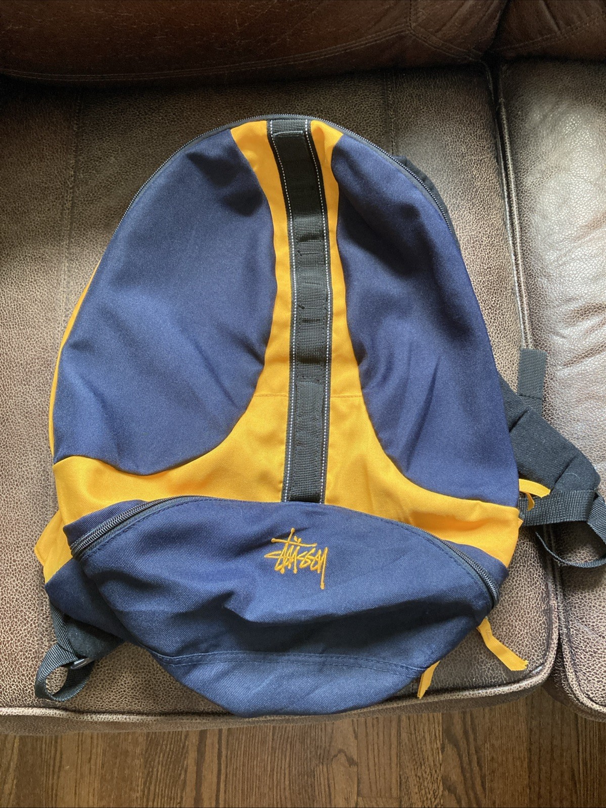 Vintage Stussy Backpack – Maize/Blue – Used – VG