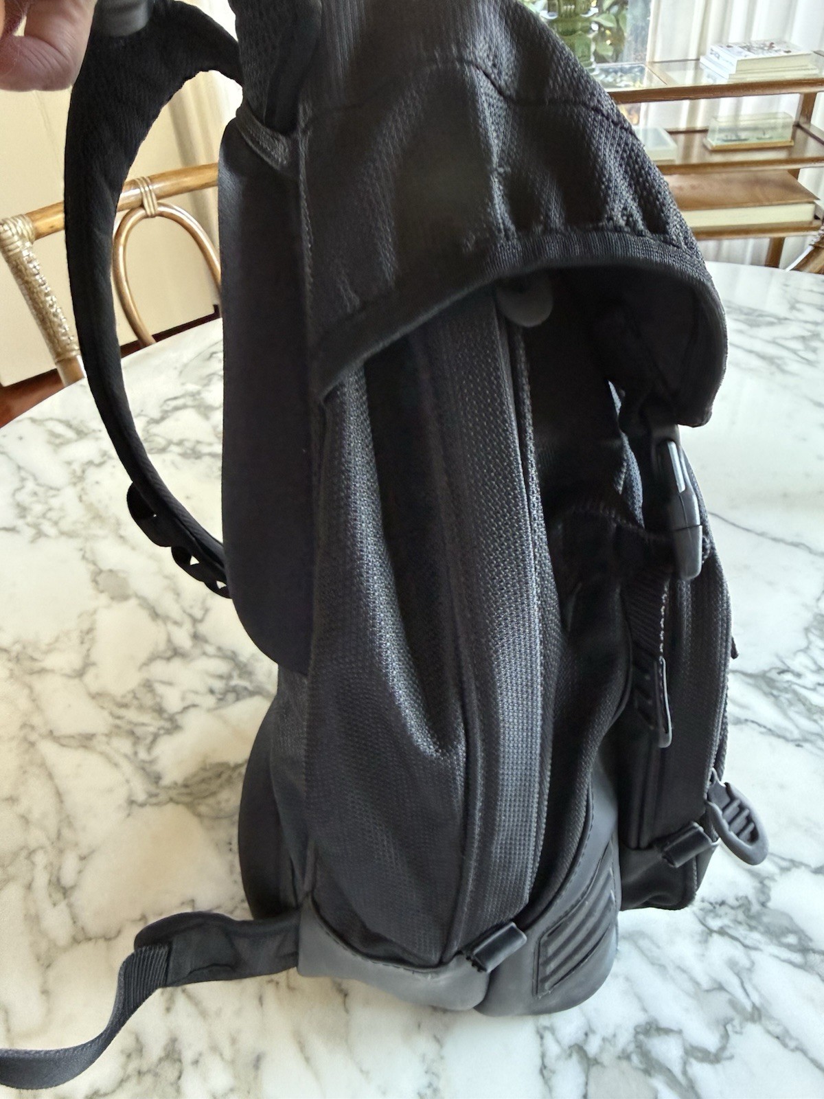 Vintage Black Tumi T2 Backpack Travel Daypack