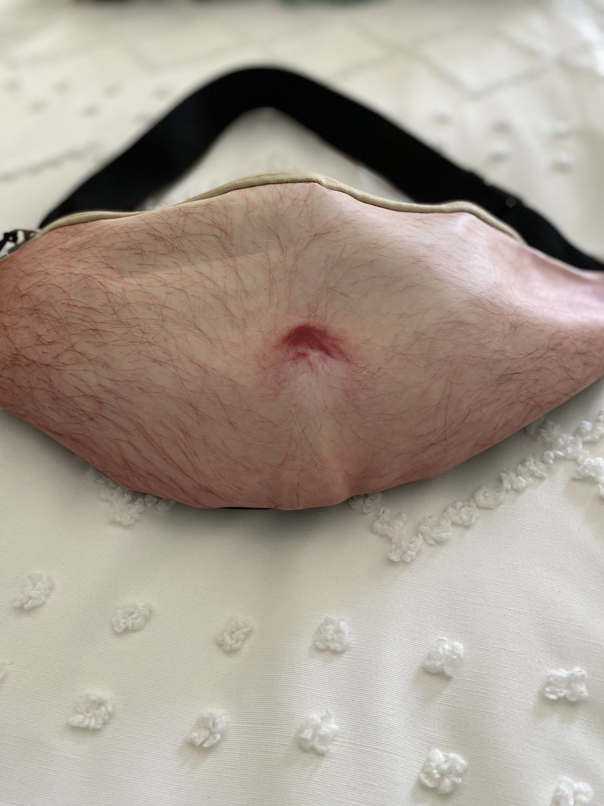 Ugly Gross Hairy Belly-Button Fanny Pack Waist Pack Adjustable NWOT