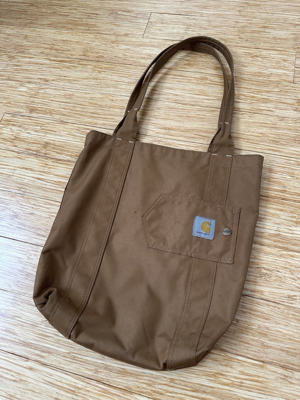 Carhartt Essentials Vertical Open Tote Bag Brown Size 18L Canvas Legacy Series
