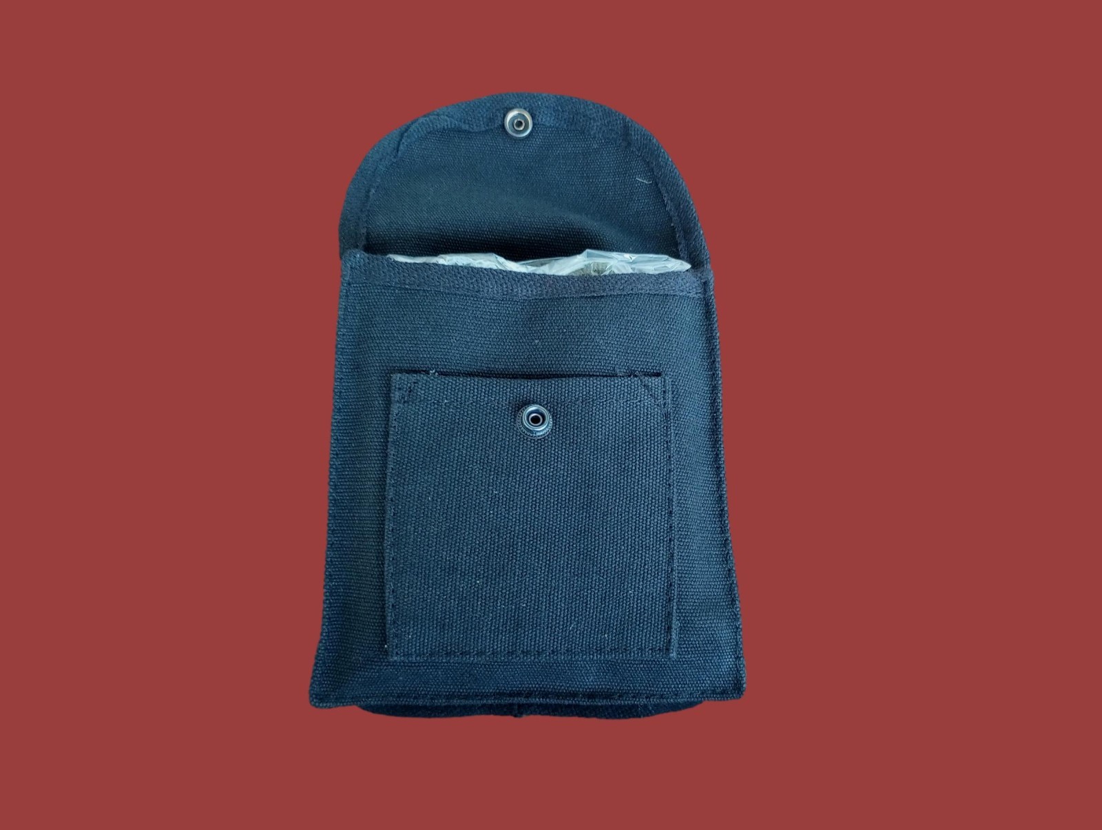 CANVAS UTILITY POUCH 2 POCKET SNAP CLOSURE BELT LOOP CAMPING GEAR HUNTING SHELLS