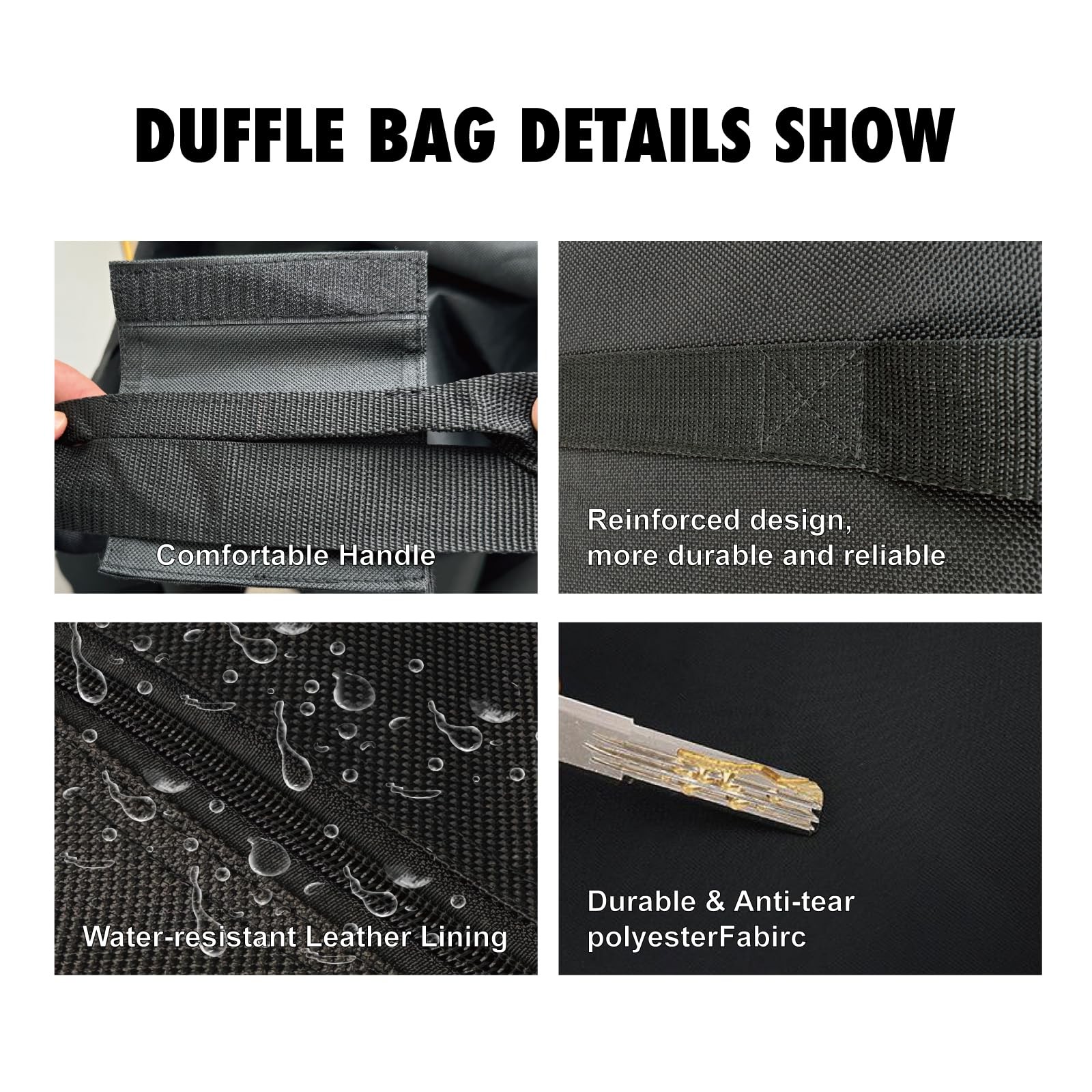 Large Travel Duffel Bag, 36 inch Sport Storage Large Zippered Bag, Sturdy & W
