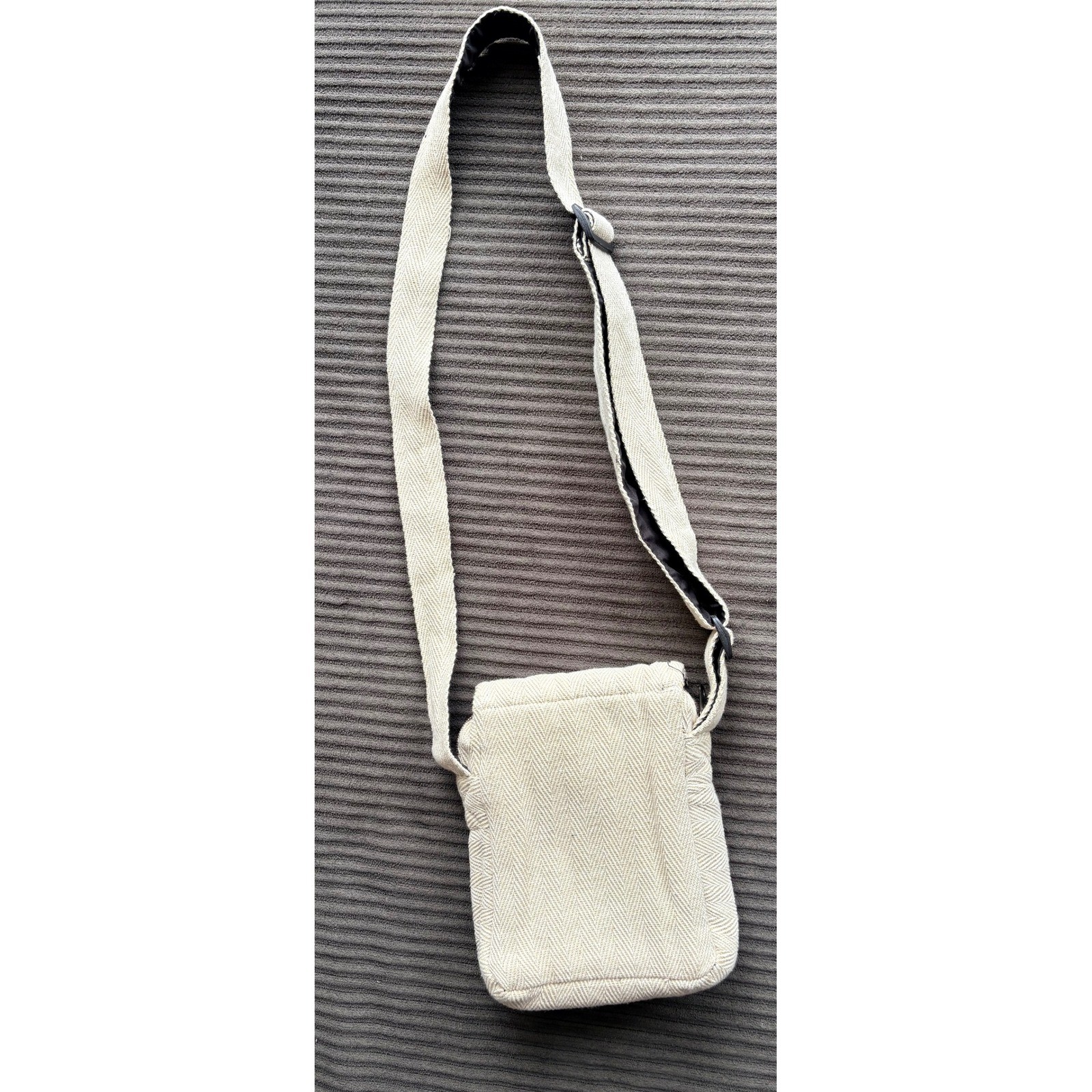 Himalayan Hemp Crossbody Bag Small Messenger Bag Made in Nepal Sustainable