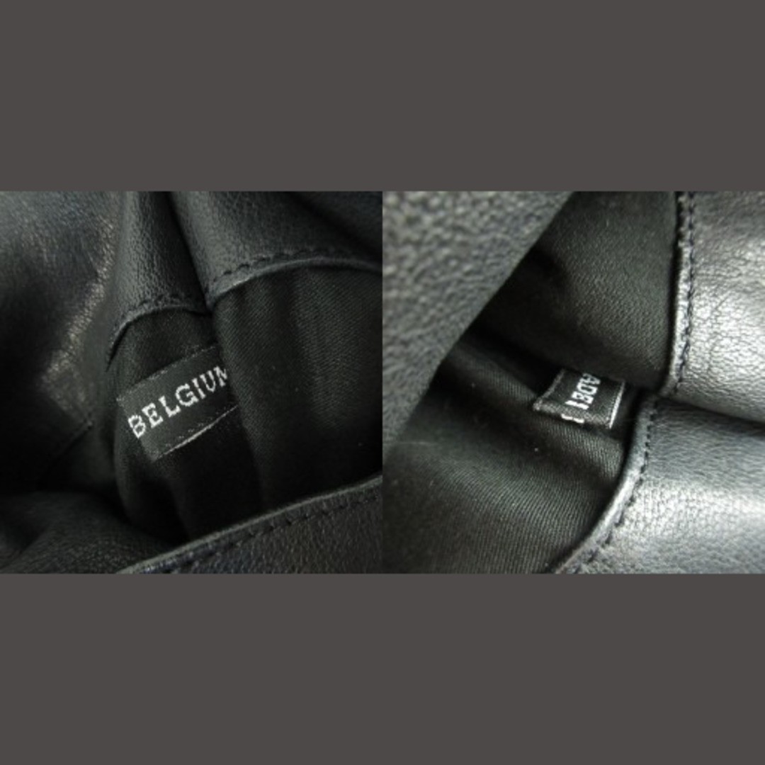 Used Ann Demeulemeester Leather Shoulder Bag Black H 26 x W 20 x D 4cm