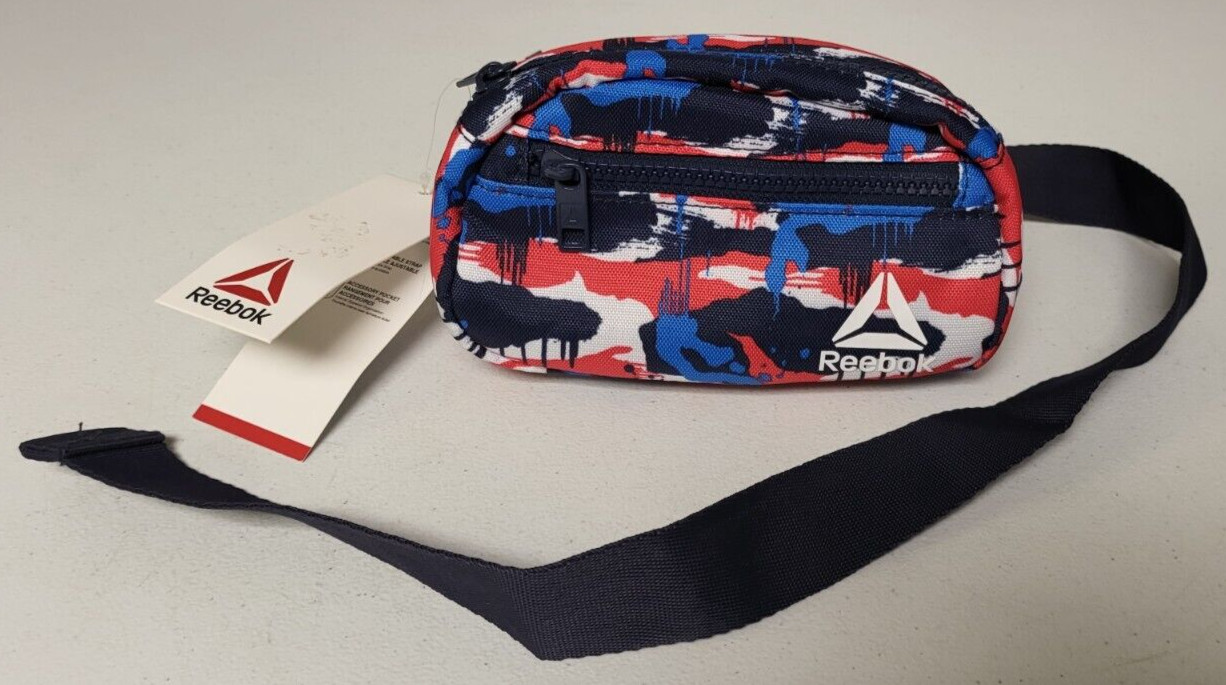 Reebok Ollie Fanny Pack, Red White & Blue Fannypack Shoulder Waist Bag