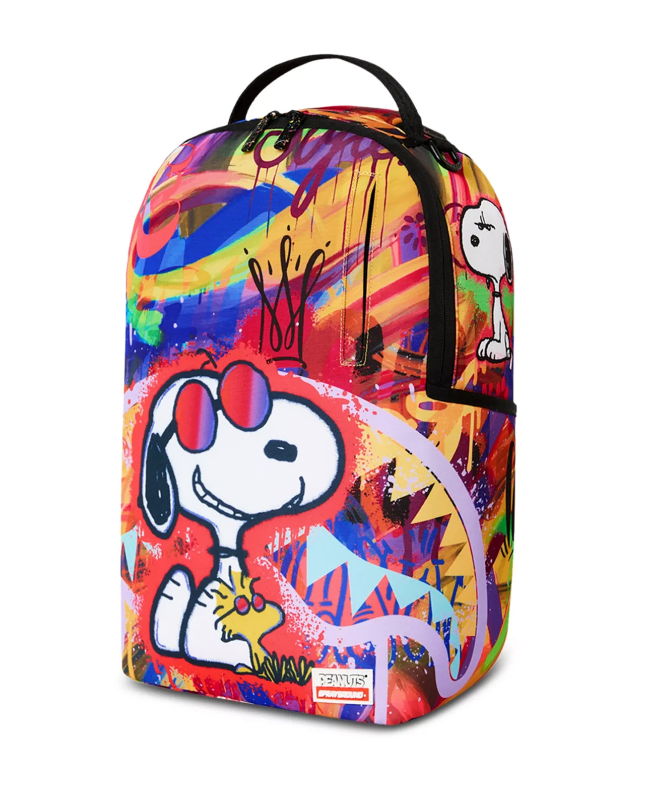 Sprayground x Snoopy Street Art Backpack🔥New Black Bookbag Large School Bag