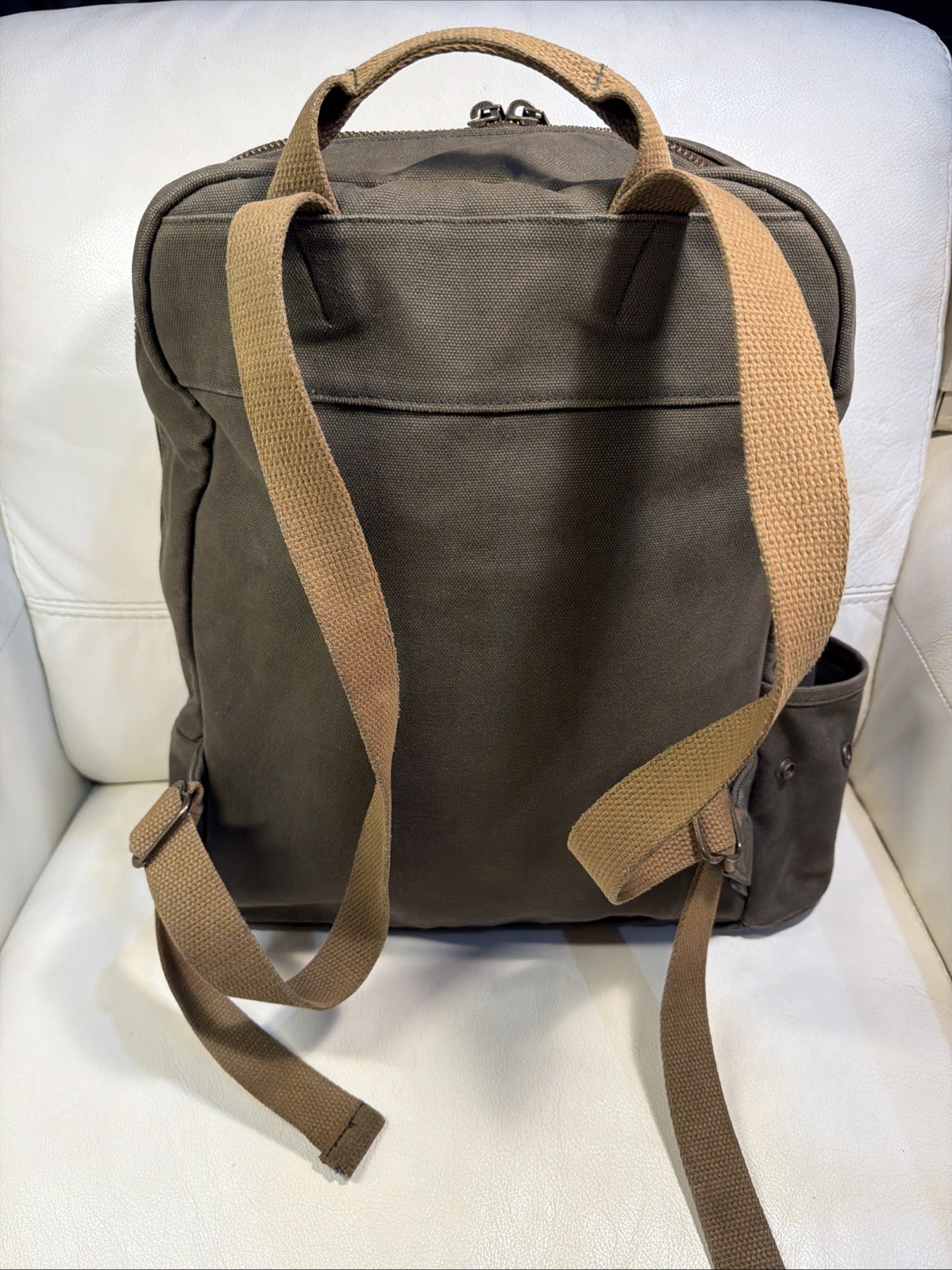 Bradley Mountain Large 17” Waxed Canvas Backpack – Field Tan – Made in the USA