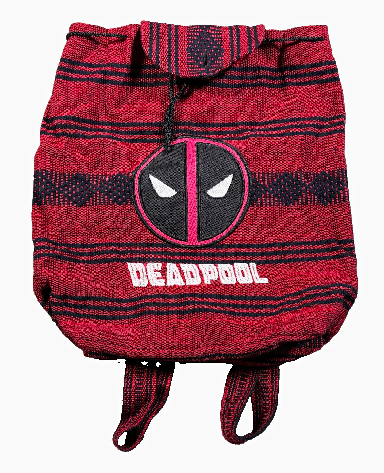 Marvel Deadpool Woven Backpack Handmade Satchel Baja Hippie Boho Bag Rucksack