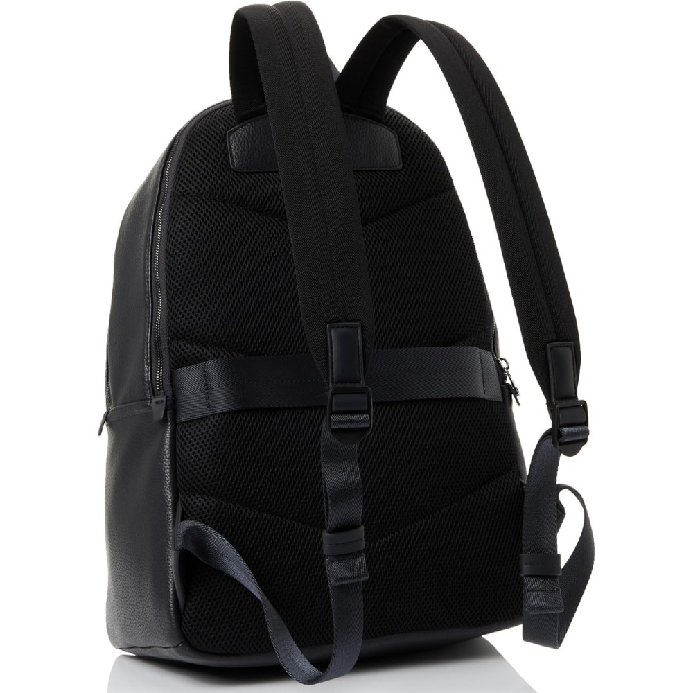Hugo Mens Navy Quantic 13 Inch Adjustable Strap Classic Faux Leather Backpack