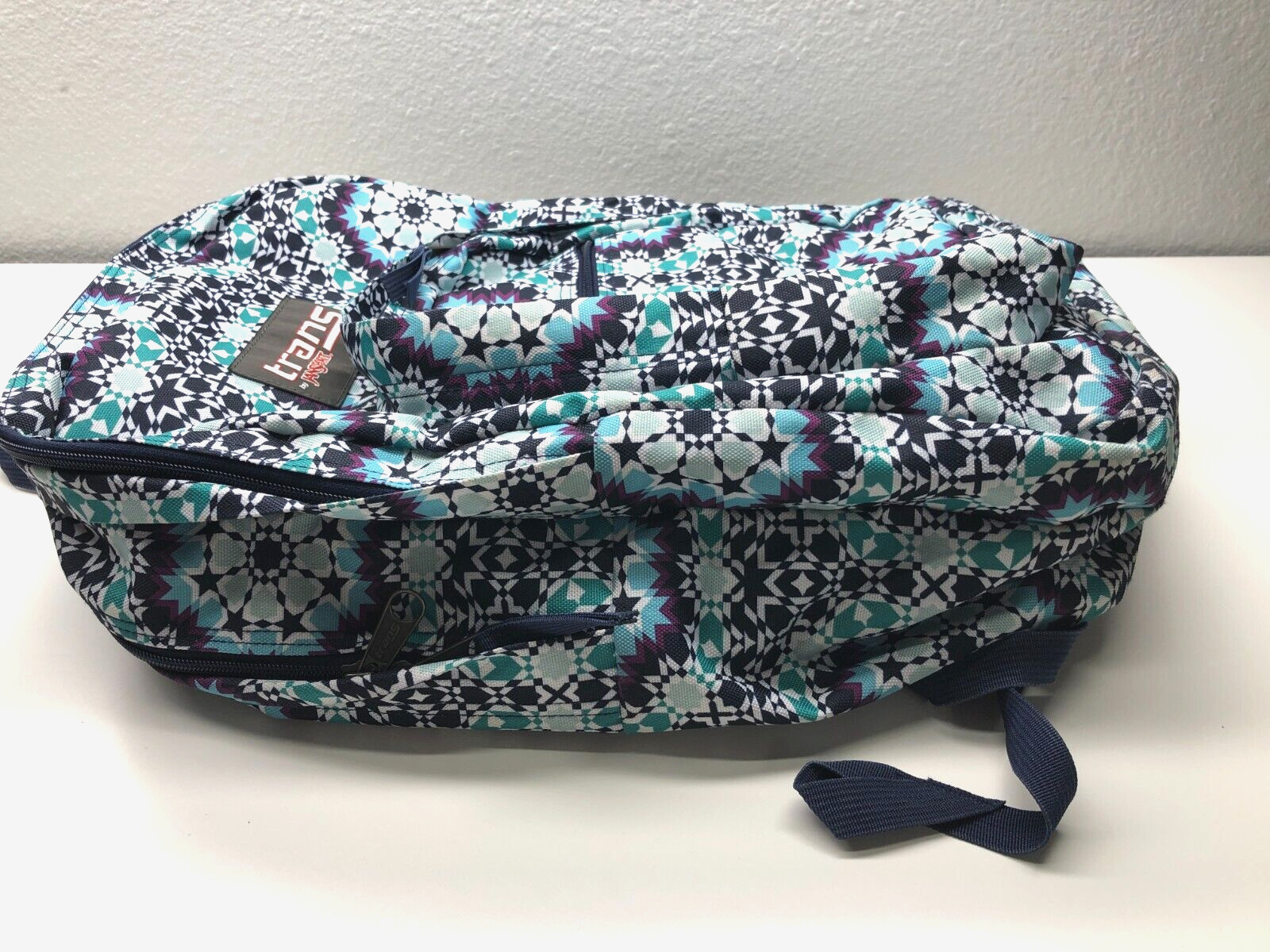 Trans By JanSport Large Backpack Multicolor Green Blue Padded Adjustable Straps