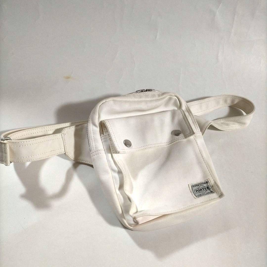 Porter Vintage Yoshida Bag Body Waist Pouch White Men Rare yoshida kaban Model L