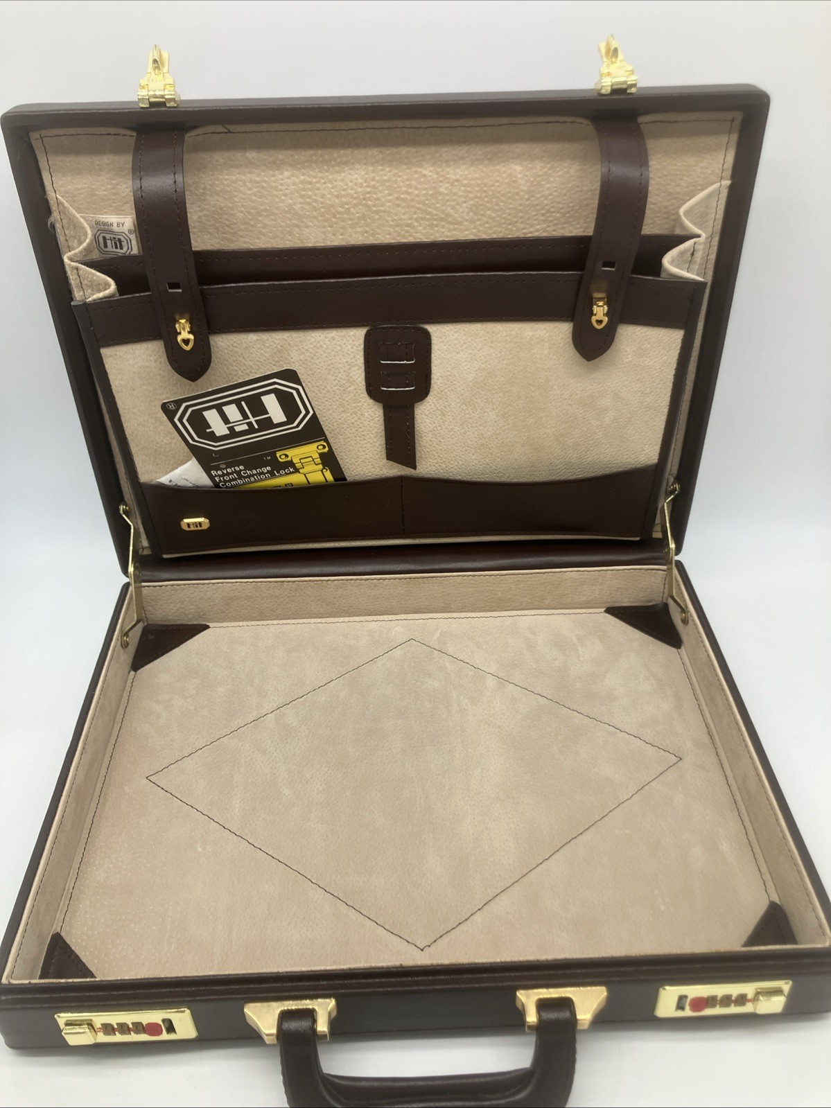 Vintage MCM Briefcase Hard Case 80s HIT Industry 17x12x4 Pro Dad Organizer Retro