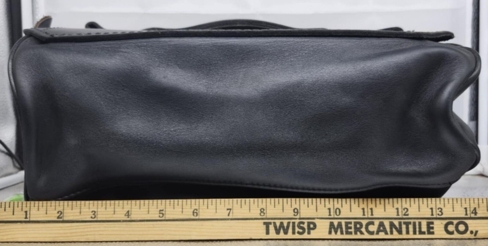 Leather Dopp Kit Single Motorcycle Bag Handle Zipper Closure Leatherworks Stockt