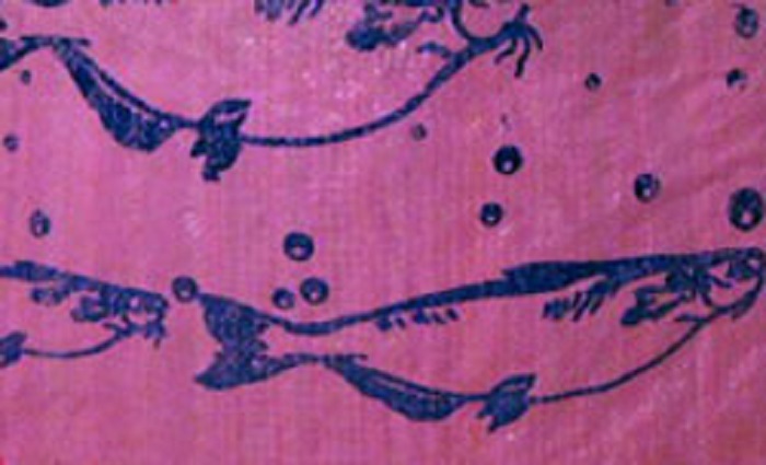 Fair Trade Recycled Fish Feed 3in1 Pencil Case or Purse handmade in Cambodia