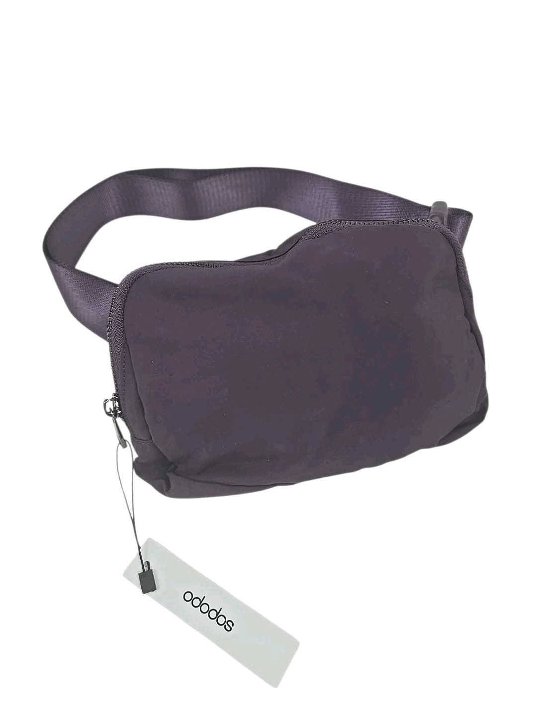 ODODOS Mini Belt Bag Plum Purple Nylon w Adjustable Strap Small Waist Pouch NWT