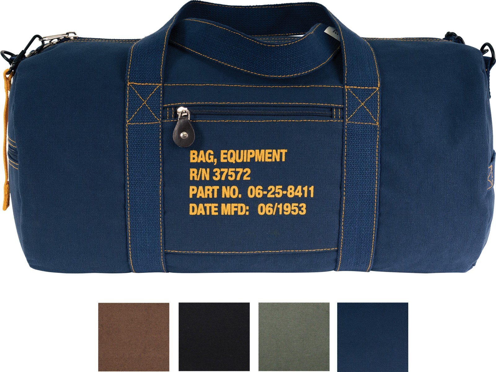 Cotton Canvas Travel Equipment Flight Carry Duffle Shoulder Bag (Small or Large)