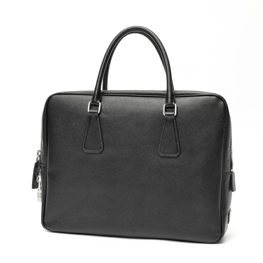 PRADA Briefcase Business Bag Vs0305 Saffiano Leather Black