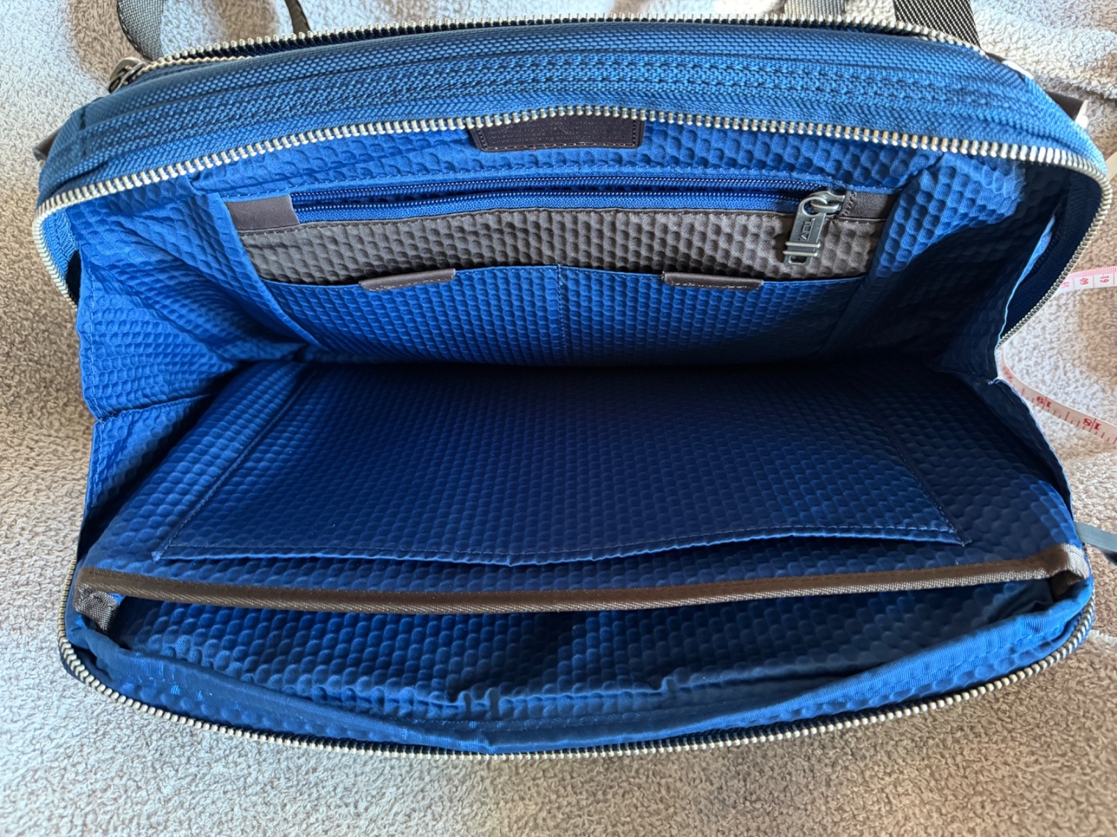 TUMI Alpha Bravo Brooks Slim Brief 22619BTH Navy Blue Nylon Messenger Briefcase