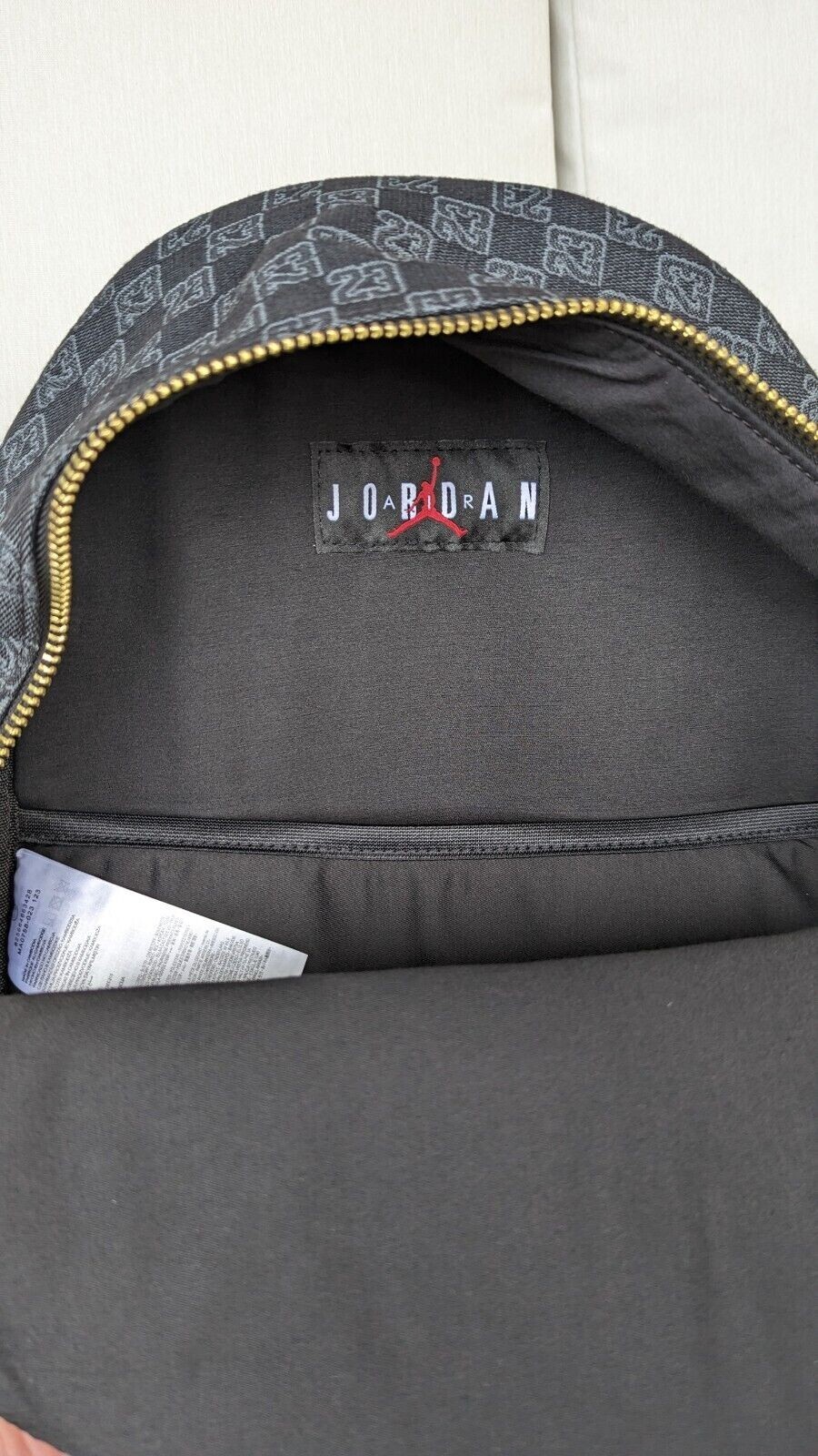 Nike Air Jordan Monogram Backpack Bag Black GOLD OVO Jumpman Jacquard LIMITED ED