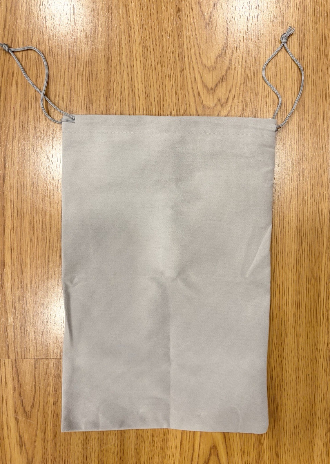 7.5”x11.5” Gray Cinch Drawstring Bag