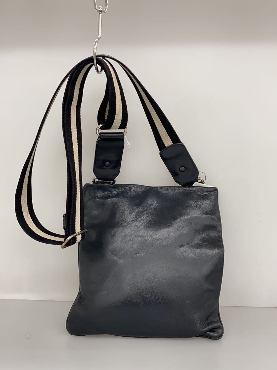 BALLY Authentic Mens Black Leather Designer Shoulder Bag Crossbody 23 x 24 cm