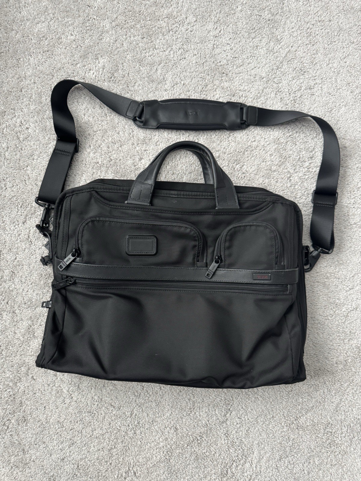 Tumi 26114D2 Alpha Ballistic Nylon Compact Laptop Organizer Briefcase Black