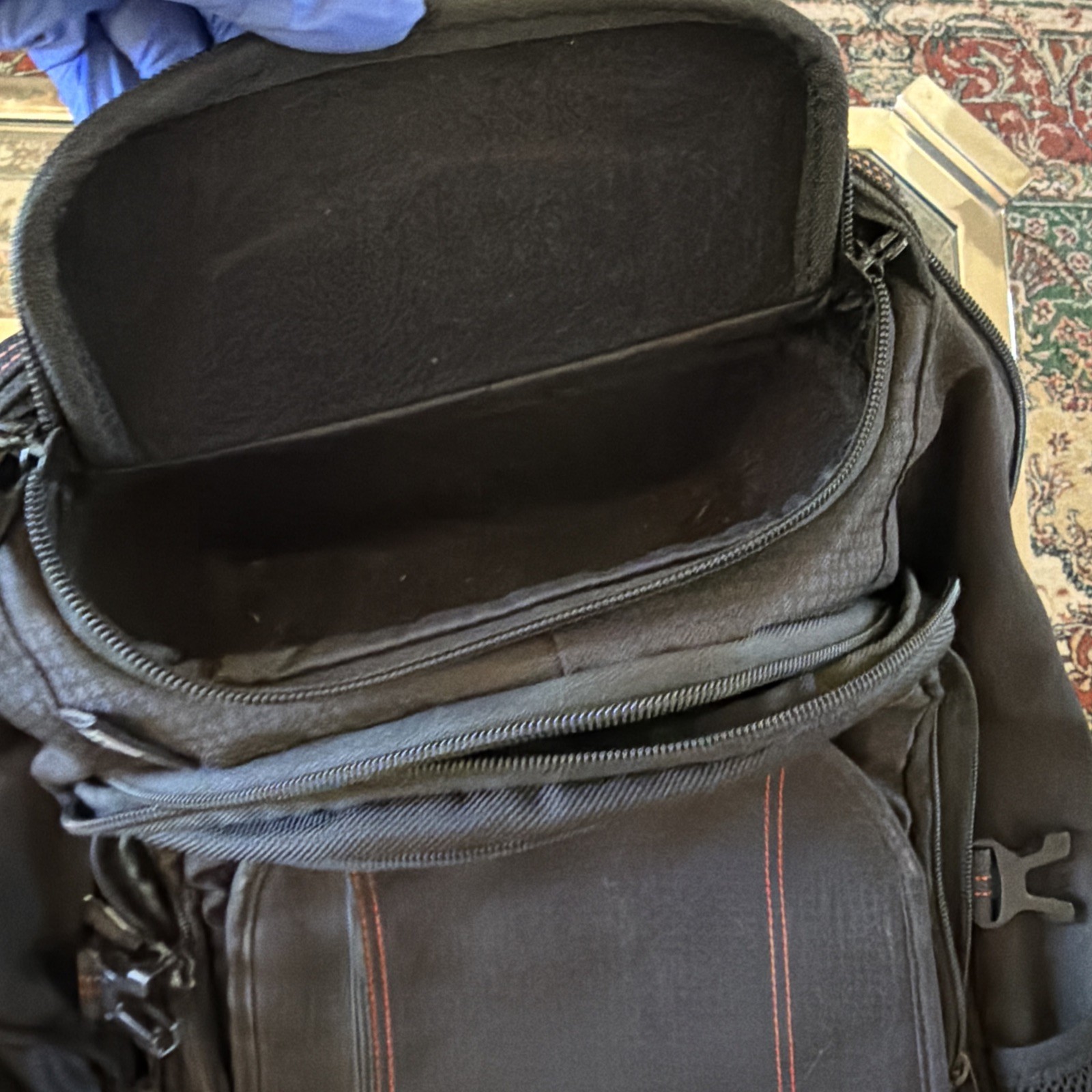 OGIO AIRFLOW Black w/Red Stitching Tech Vault Armored Pocket Backpack