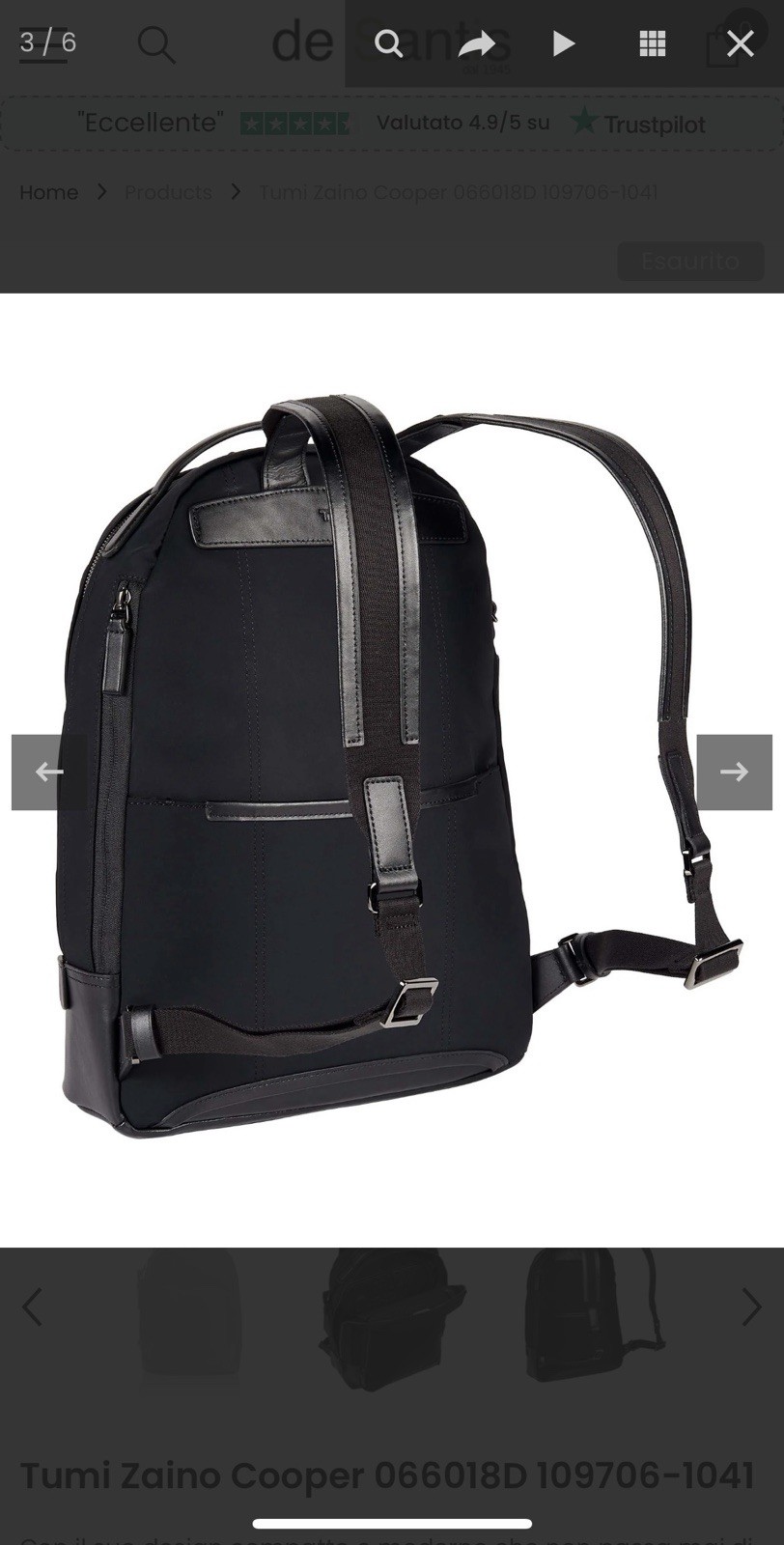 Tumi Zaino Cooper Backpack Black