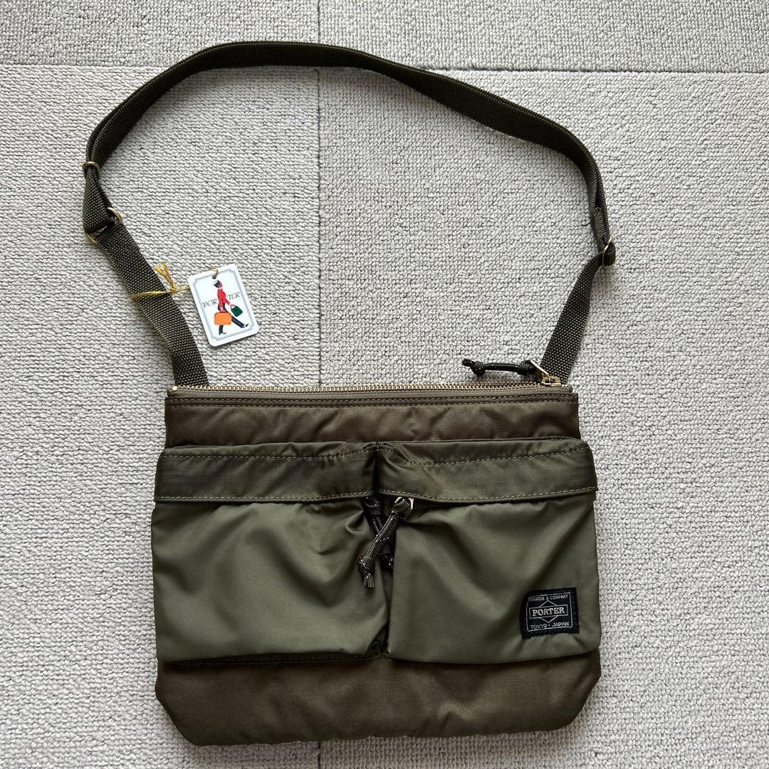 In Stock FS PORTER YOSHIDA BAG FORCE SHOULDER BAG 855-05458 olive drab