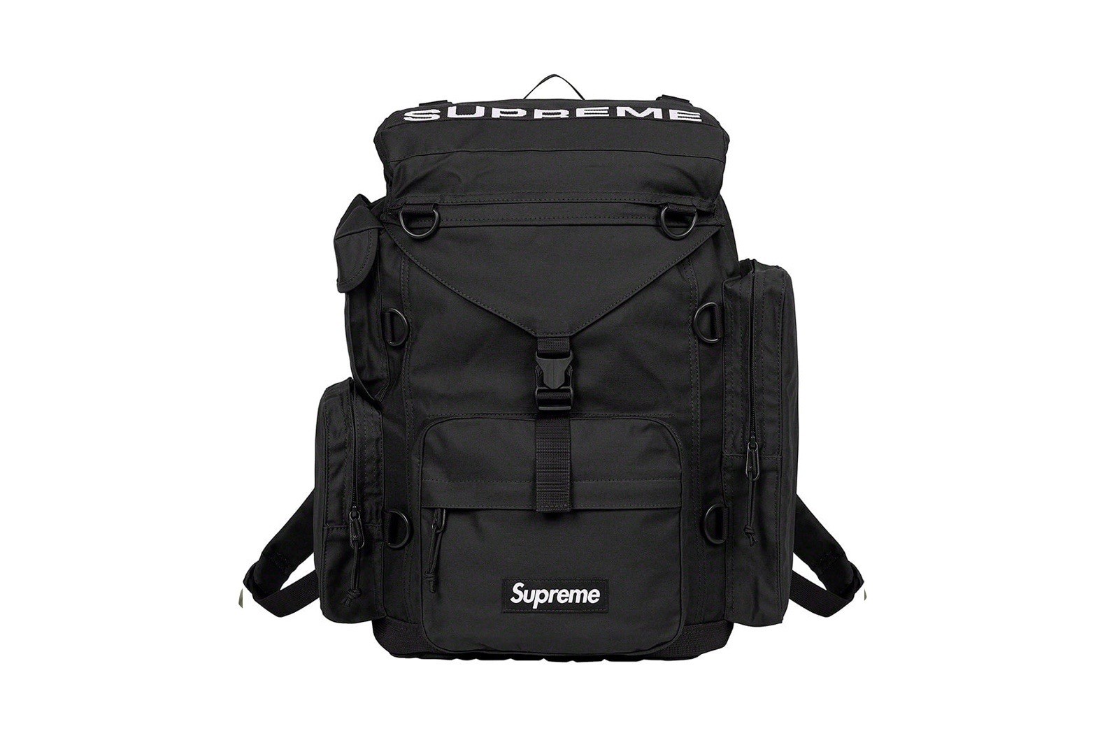 Supreme SS23 Military Field Black Backpack Box Logo