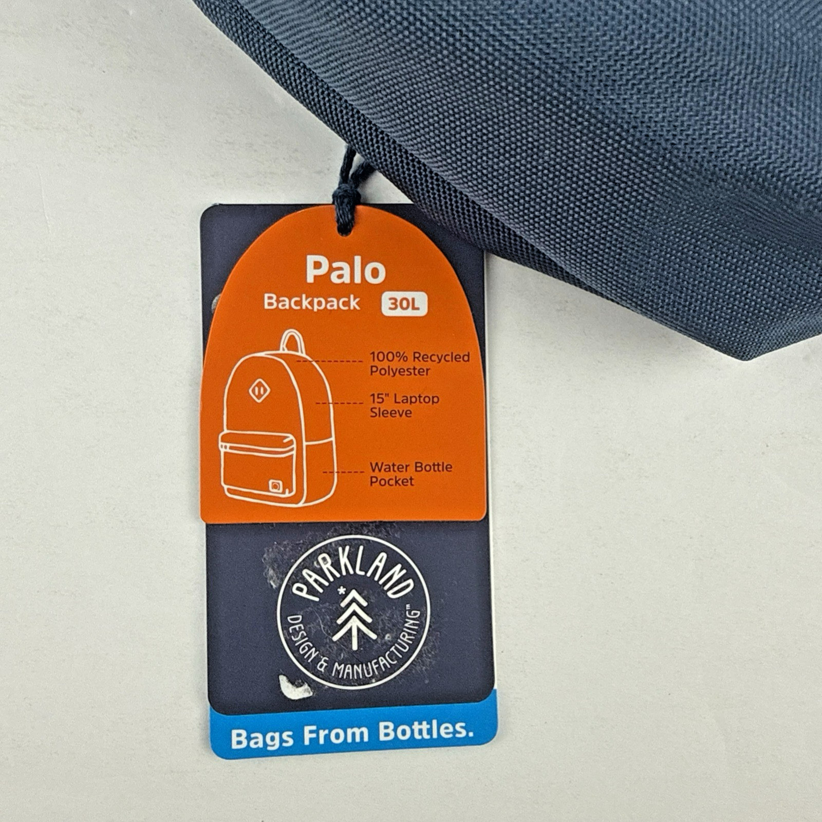 NEW Parkland Meadow Plus 30L Backpack Navy Blue Maroon 15″ Laptop Bottle Holder