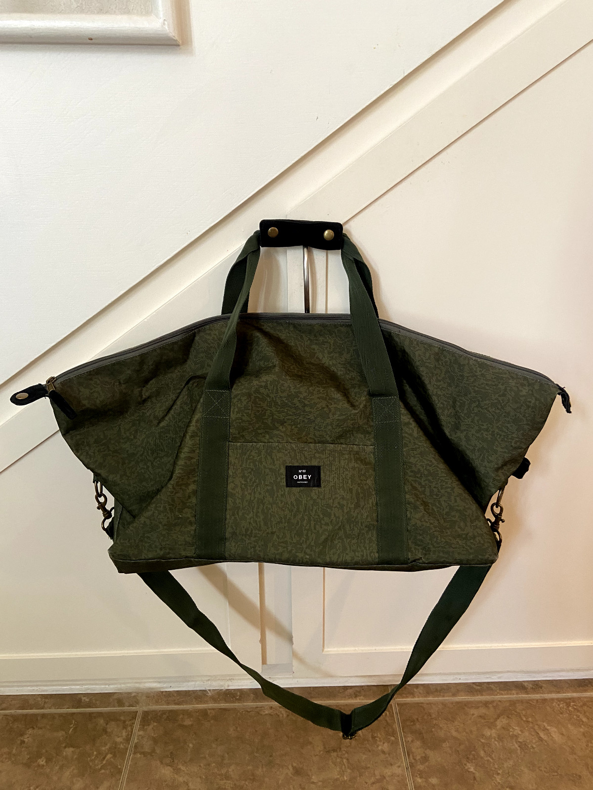 Obey Brand Hunter Green Duffel Bag