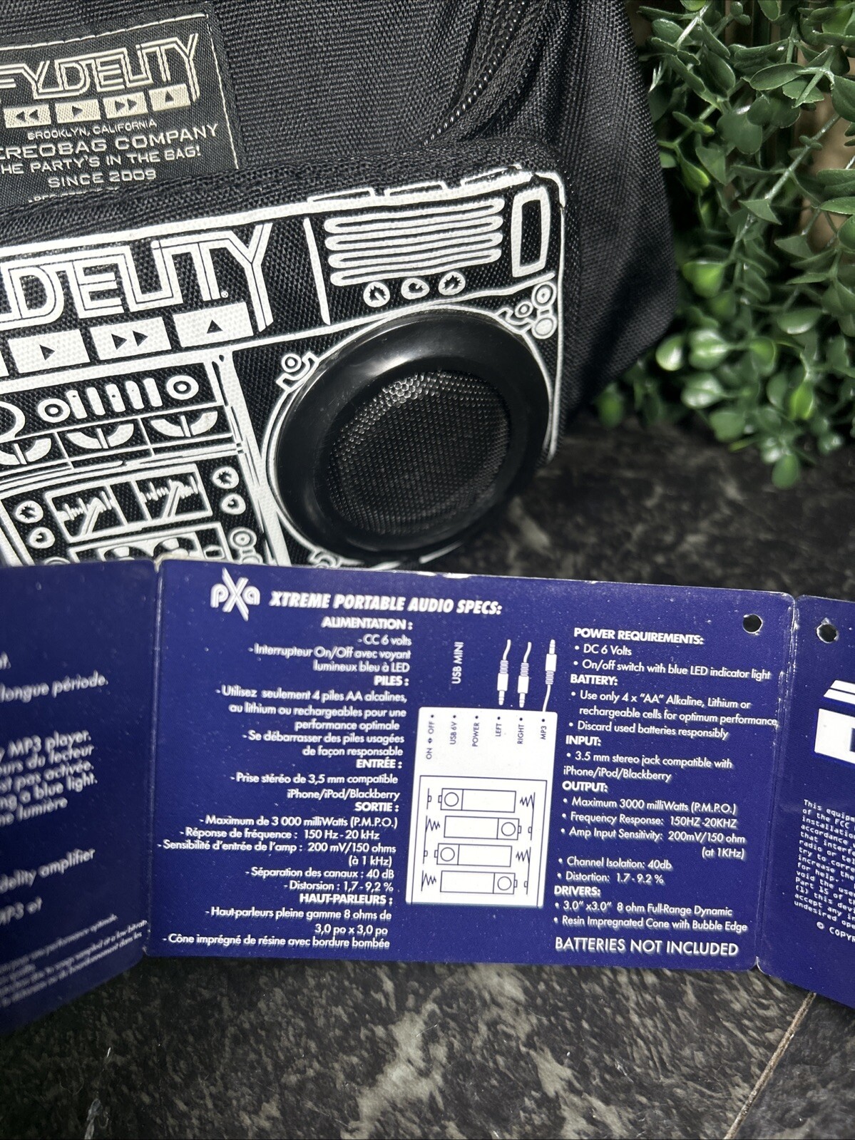 2012 Fydelity Stereobag Fanny Pack With Speaker/Aux Hook Up /Speaker