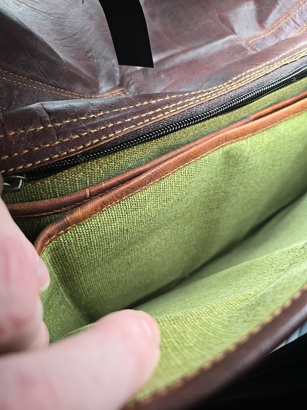 Leather Briefcase Laptop Messenger bag best computer satchel Bag 17 1/2″ 14″