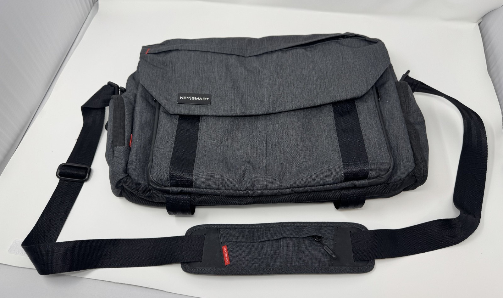 Keysmart Urban Union Hybrid Gray Messenger Backpack Shoulder Bag With Inserts