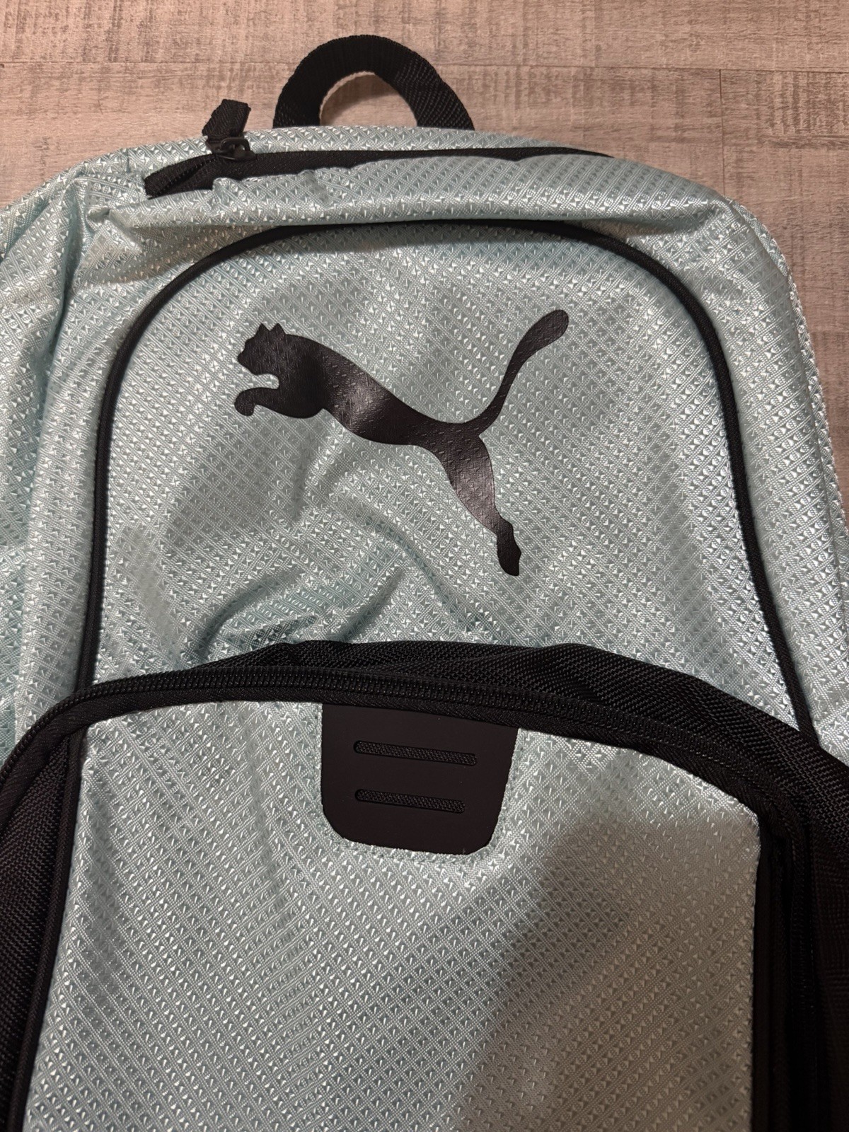 PUMA Backpack NWT Mint Green Black Laptop School Travel Book Bag Unisex
