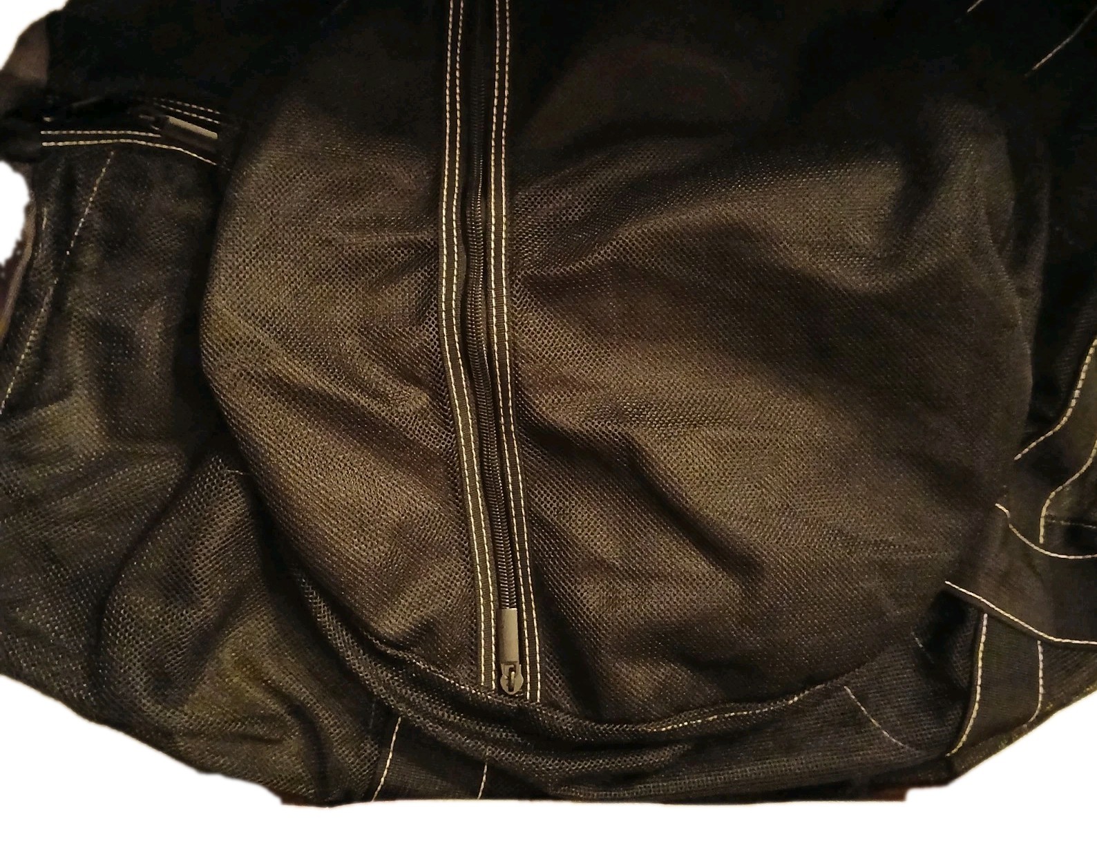 Partial Mesh Duffle Gym Bag w/ Shoulder Strap Large 22″x38″ Black