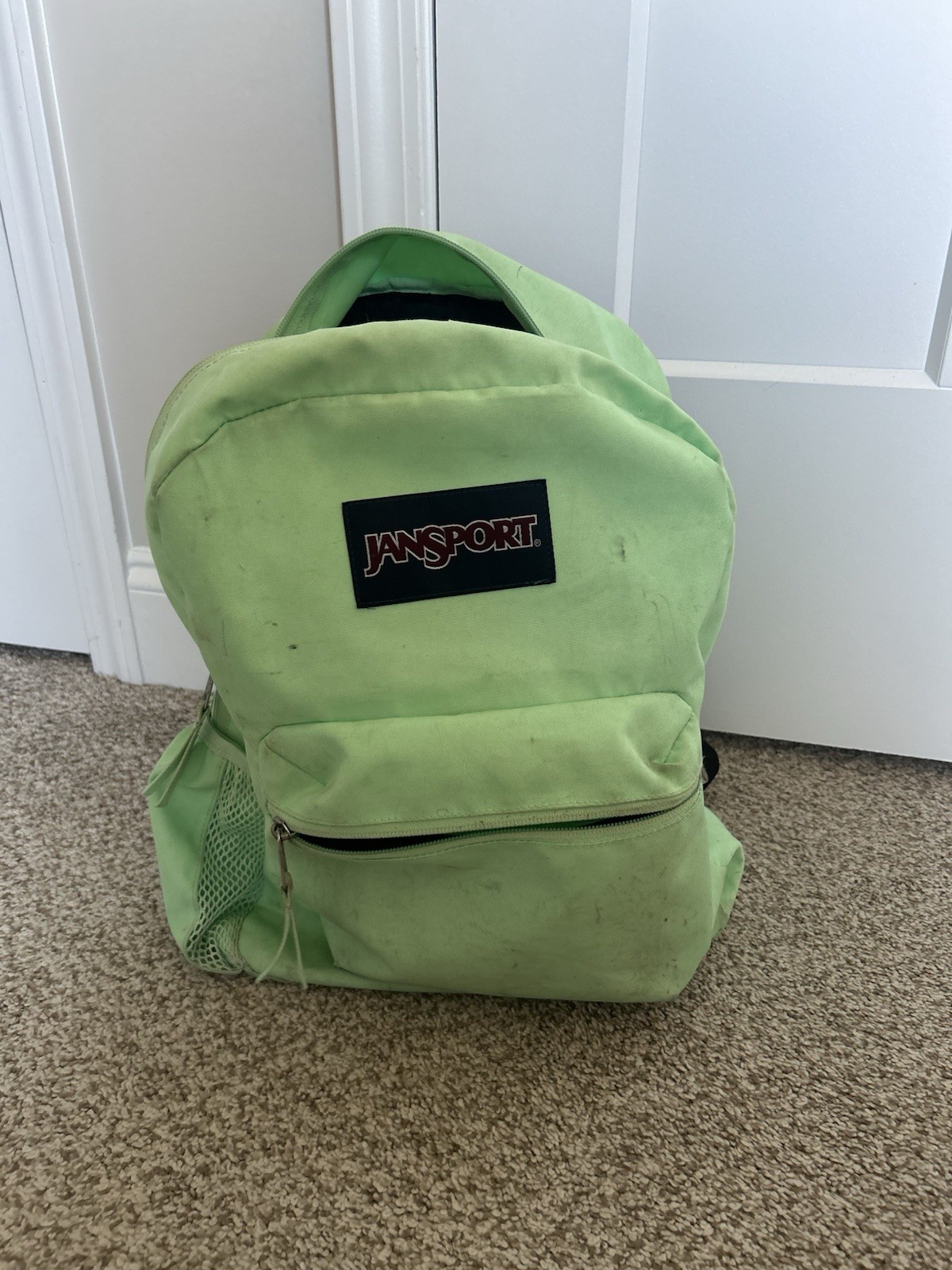 Jansport Mint Green Standard Size 2 Zip Compartments Backpack See Description