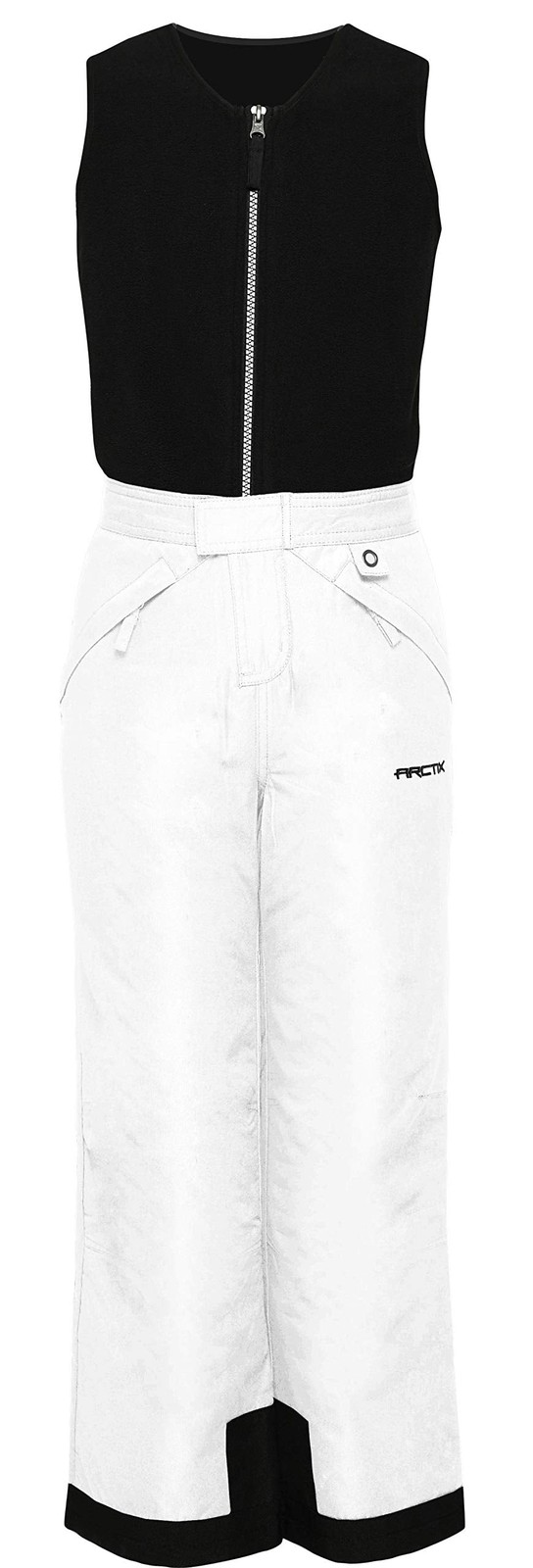 Arctix Kids Limitless Fleece Bib Overalls White Medium Husky U15