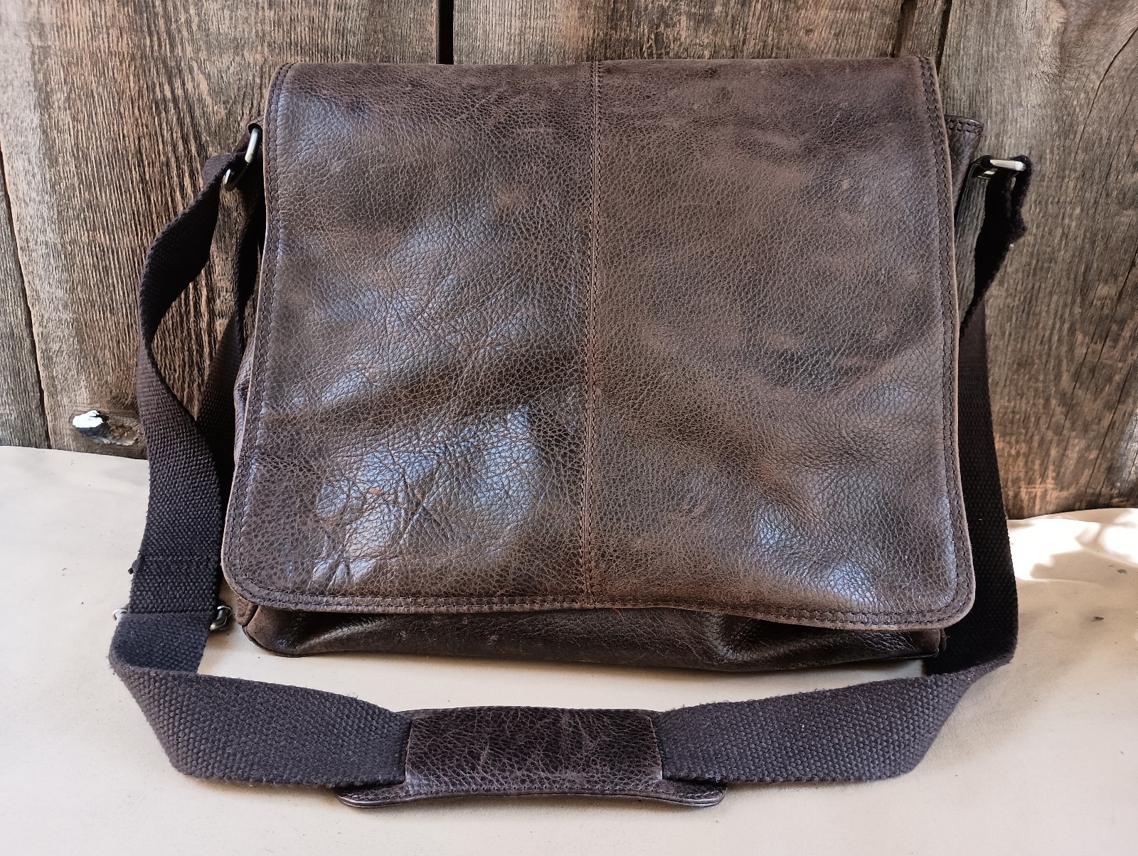 The British Belt Company Leather Messenger Bag