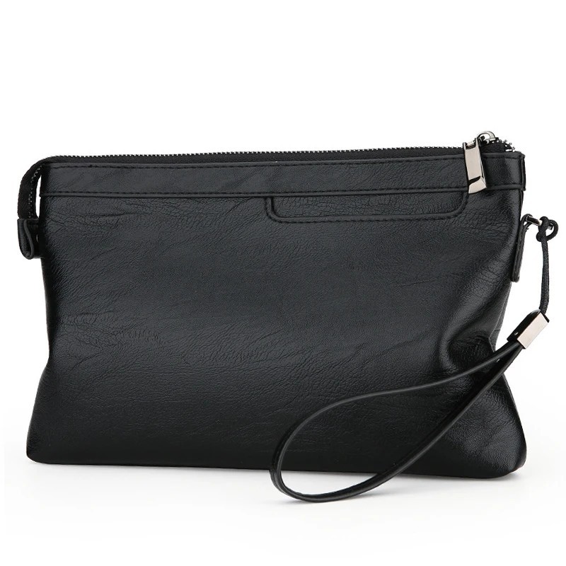 Men’s PU Leather Clutch Bag Business Envelope Wallet Travel Phone Pocket Fashion