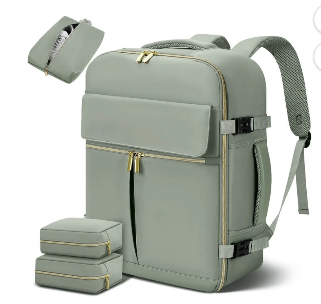 Travel Backpack for Men Women, Airplane Approved Carry on Backpack with 3 Packin