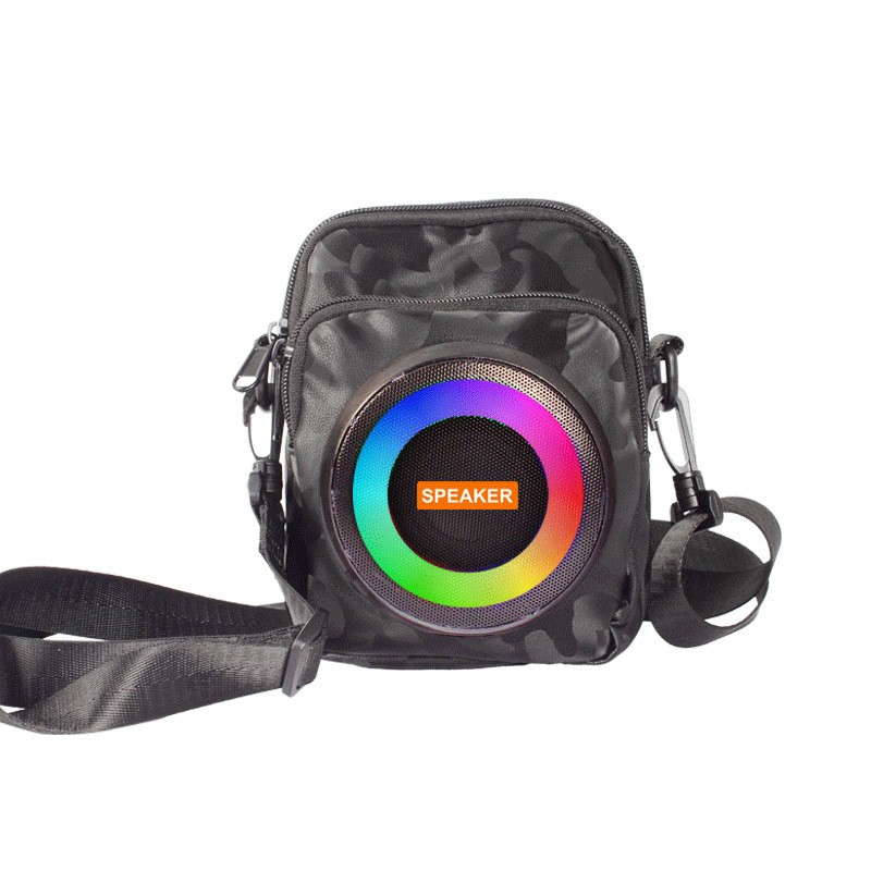 Portable Crossbody Sling Shoulder Bag With Bluetooth Speaker For Hiking Cycling