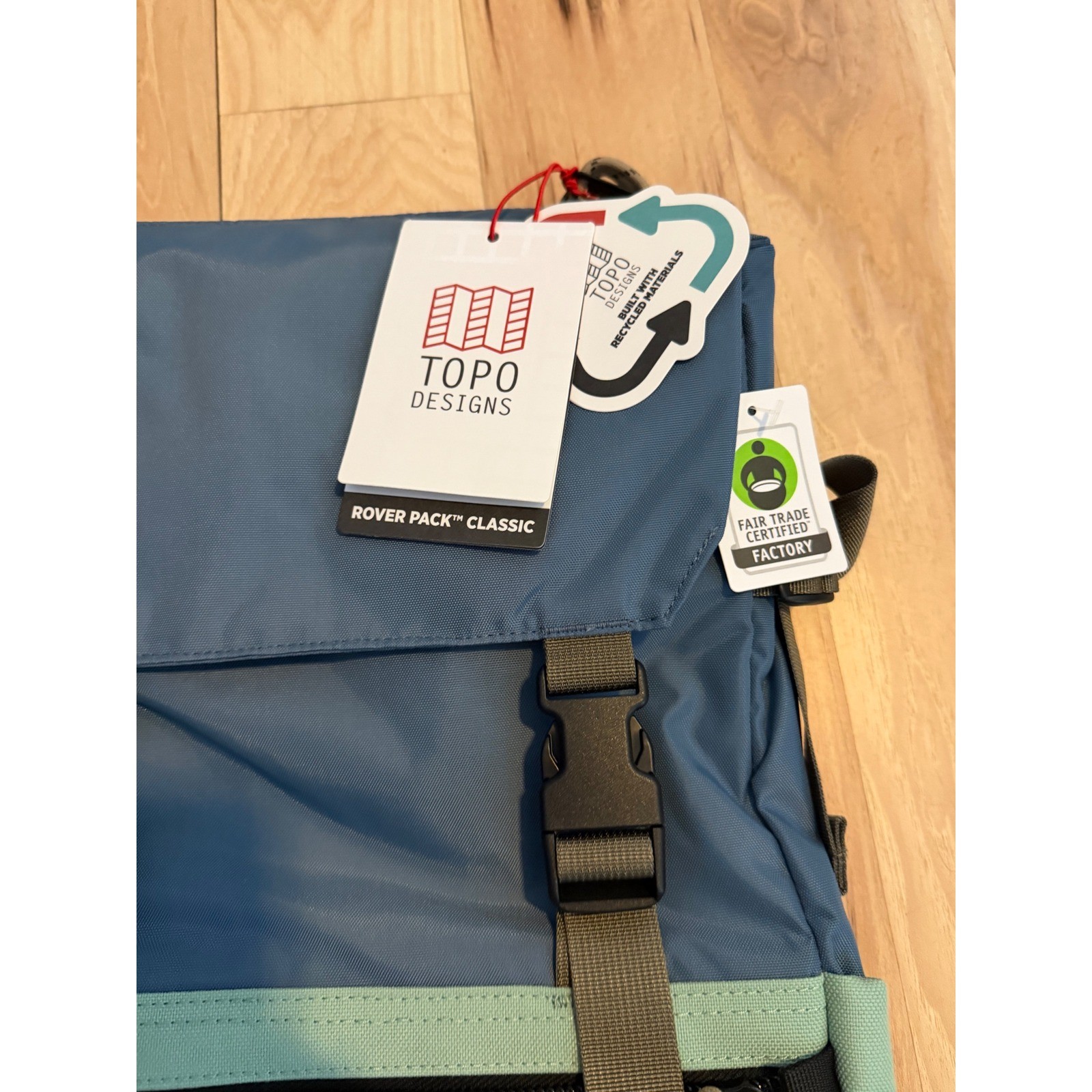 Topo Designs Rover Pack Classic Stone Blue Ash Green Laptop Backpack NEW