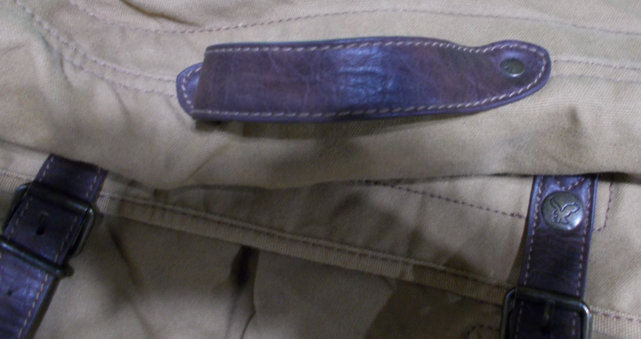 American Eagle Outfitters Finest Quality Khaki Canvas Messenger Bag NWOT