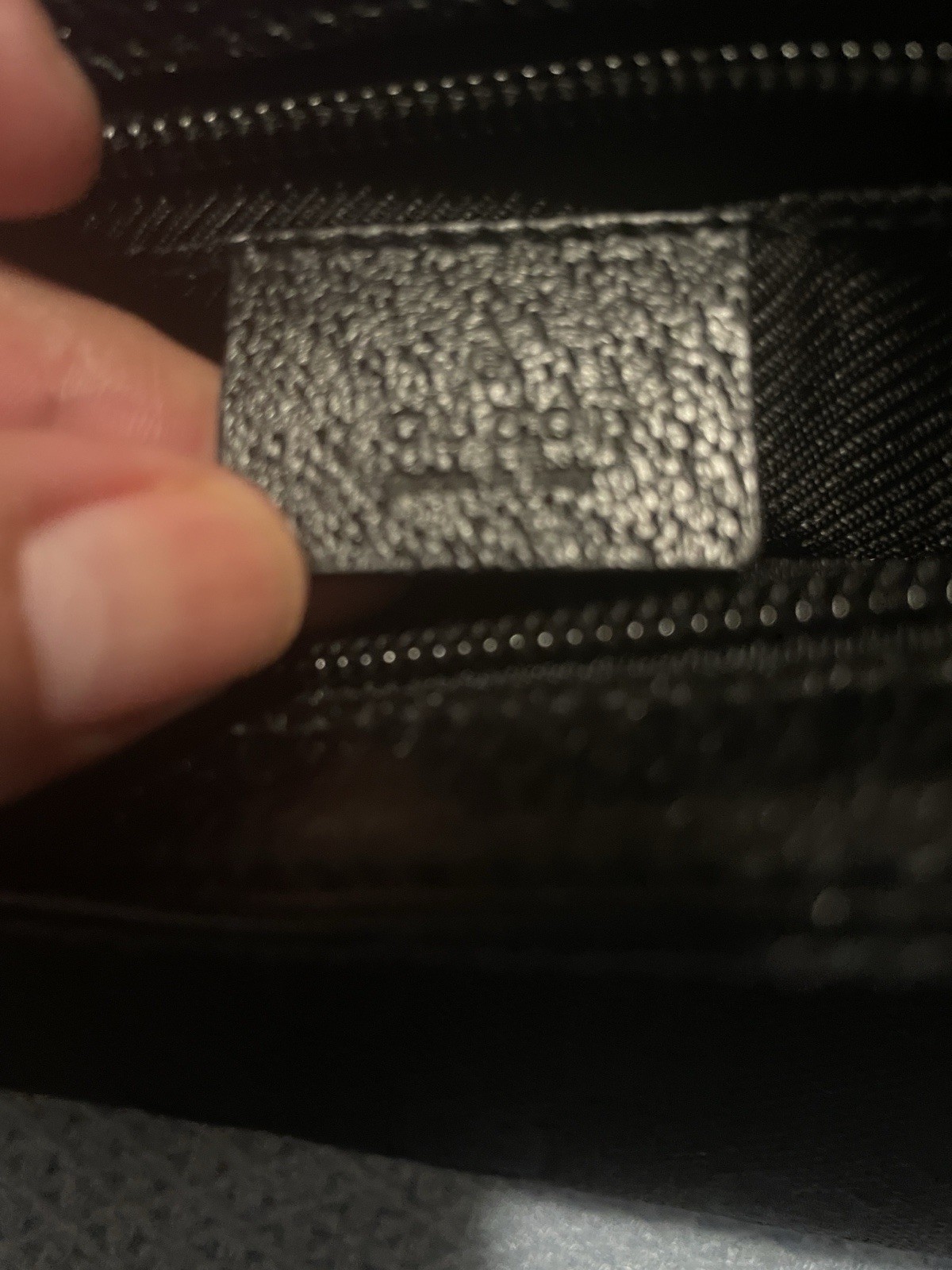 Gucci GG Supreme Black GG Pattern Small hand Bag Zip Closure Adjustable