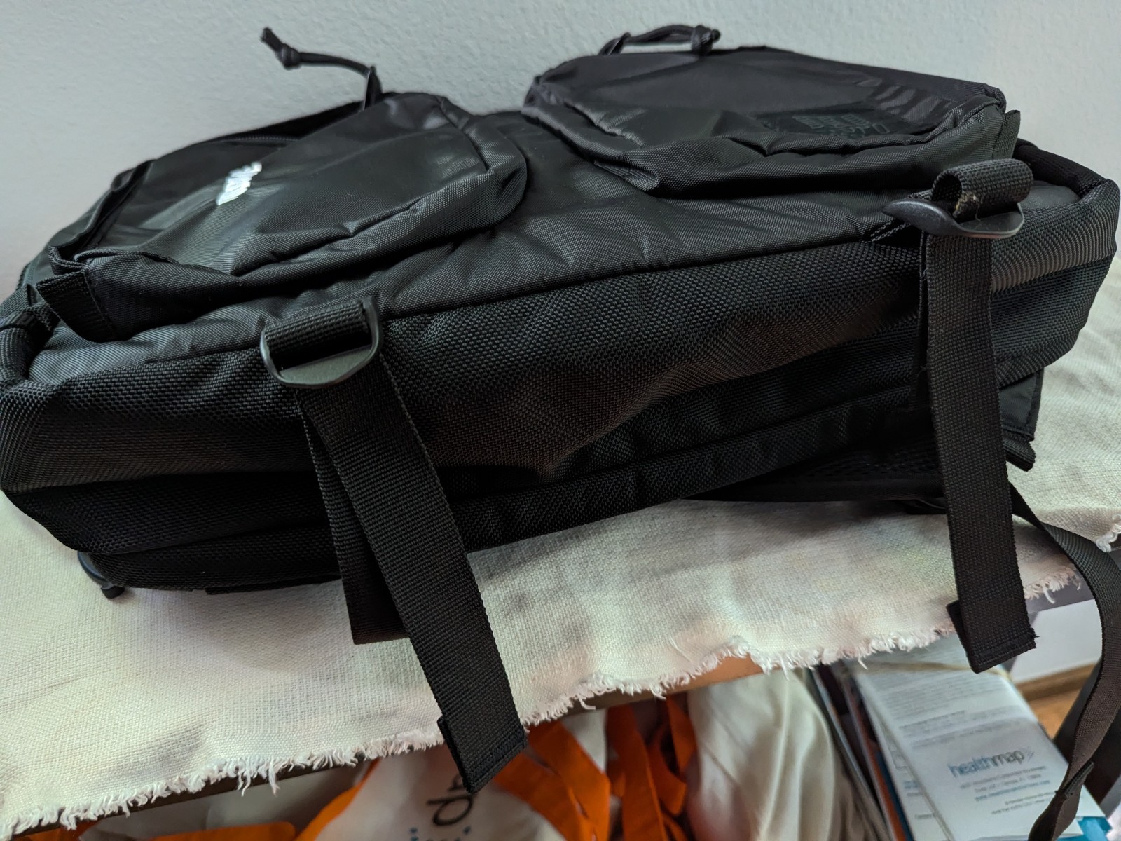 Topo Designs Global Briefcase 3-Way Backpack Laptop Bag NWOT Black Logo